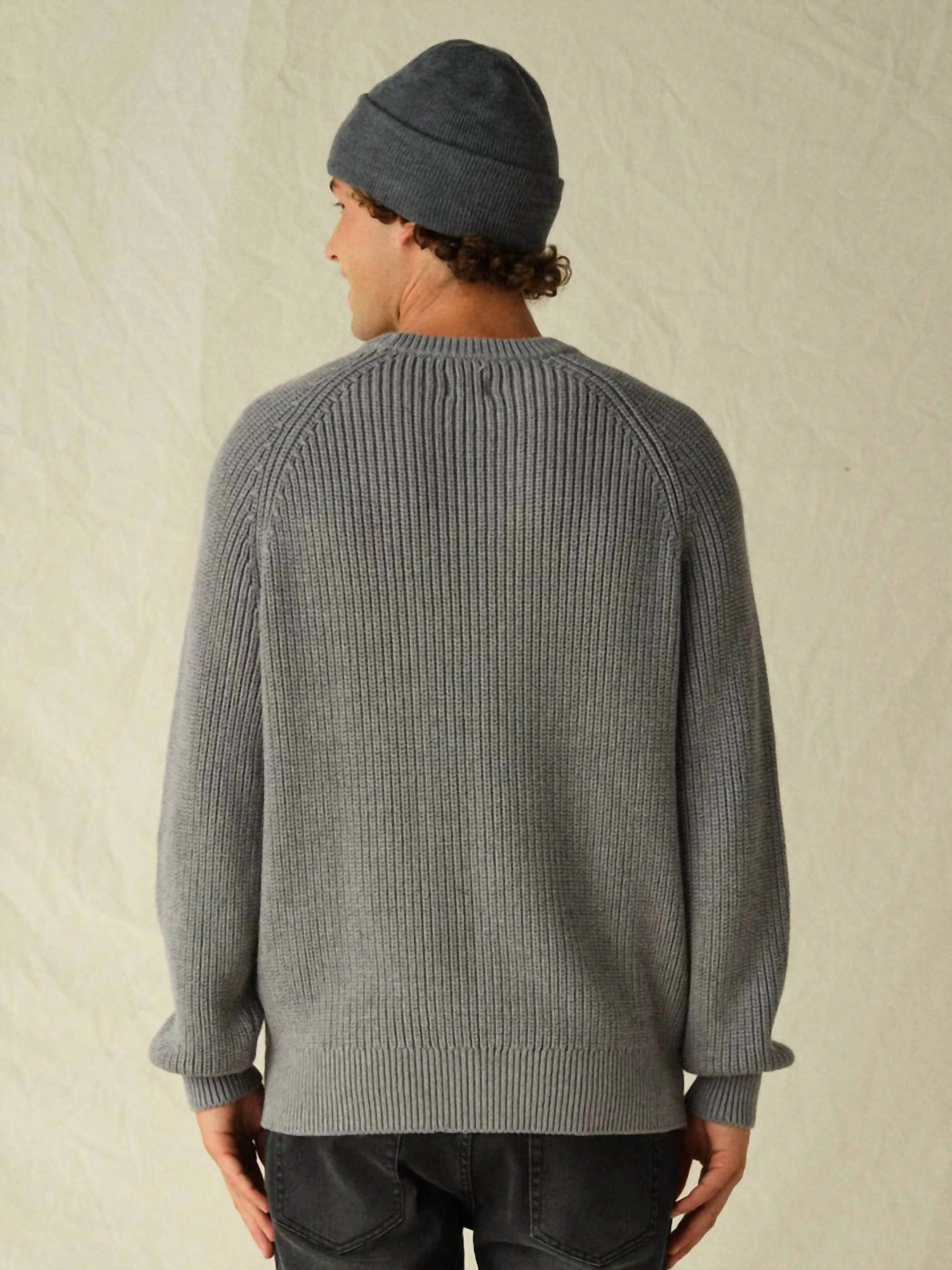 Neptune Sweater In Charcoal Heather Grey