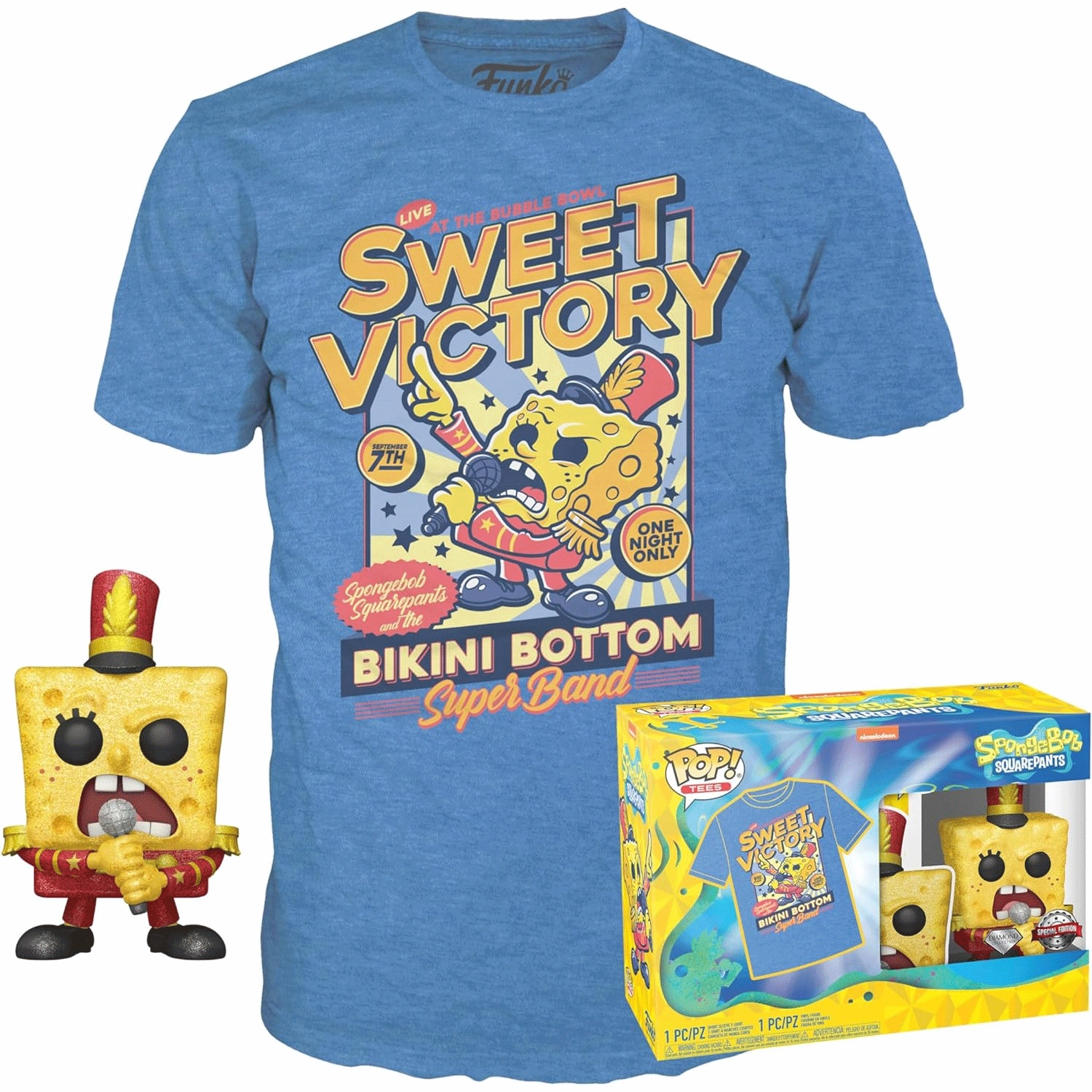 Nickelodeon SpongeBob SquarePants Band LDR Pop! Vinyl and Tee Set