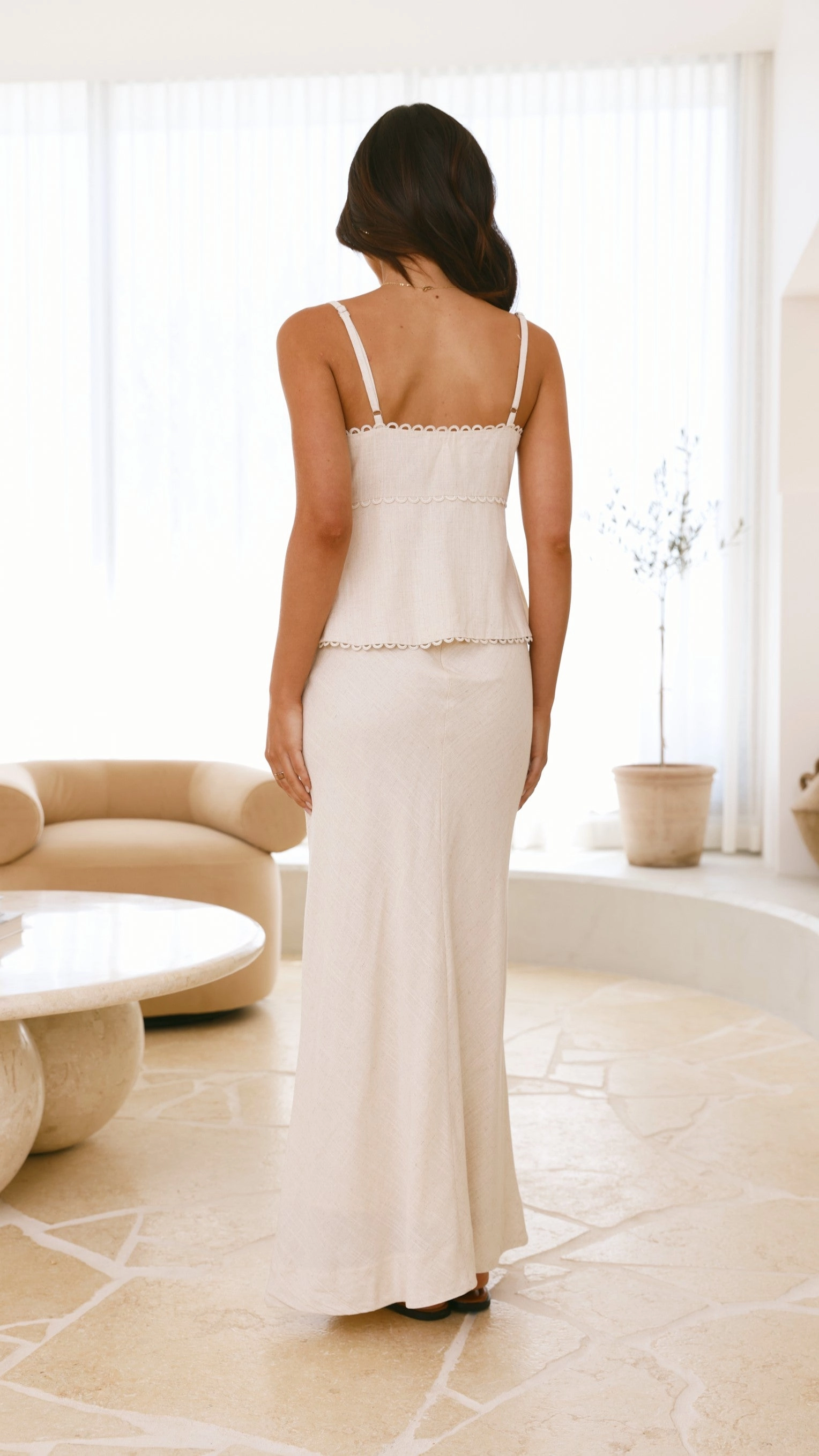 Nila Maxi Skirt - Oat
