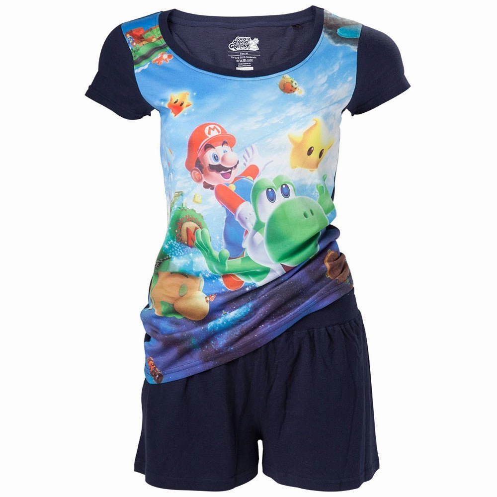 Nintendo Super Mario Female Shortama Pyjama Set