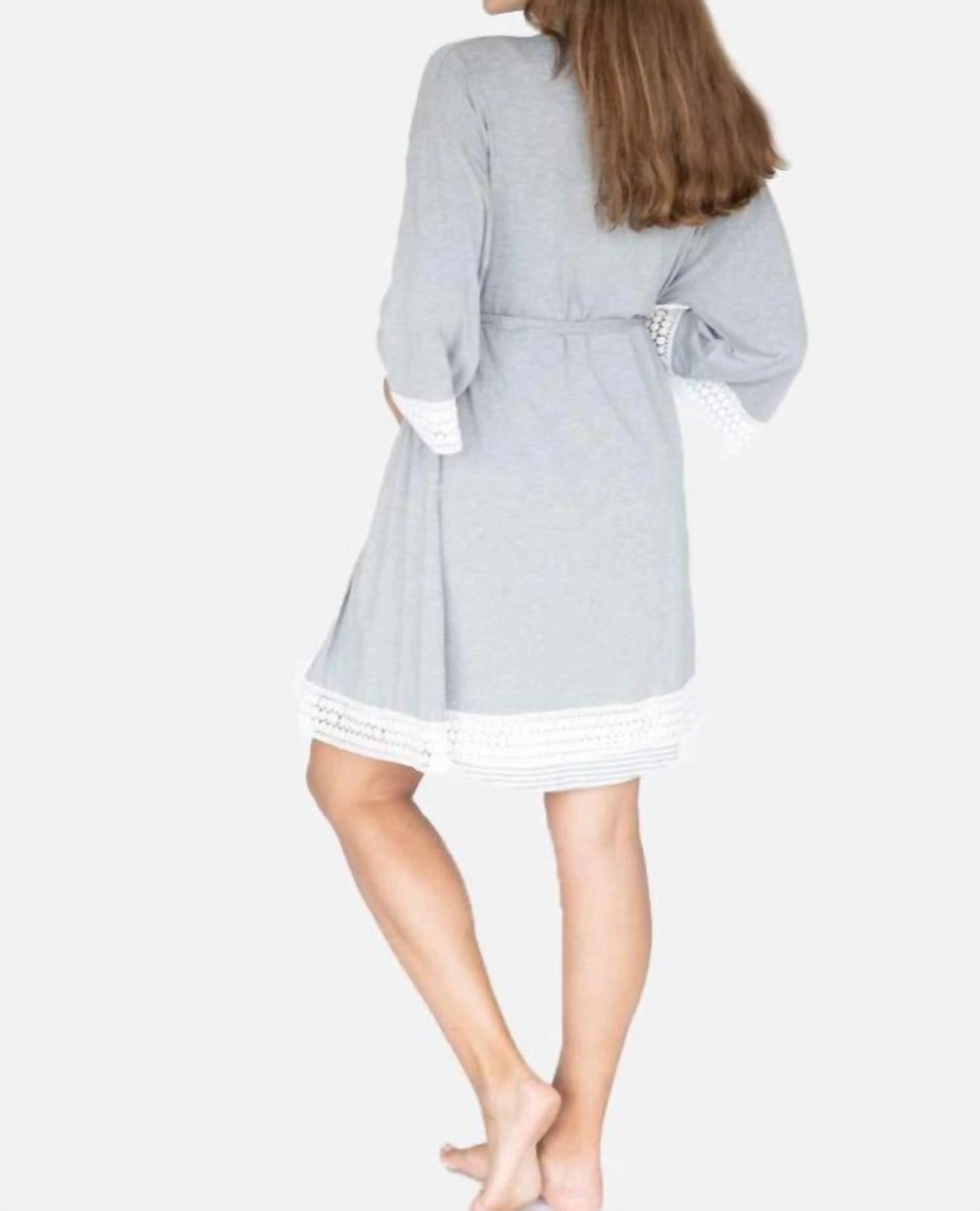 Nursing Loungewear   Layette Set In Light Gray