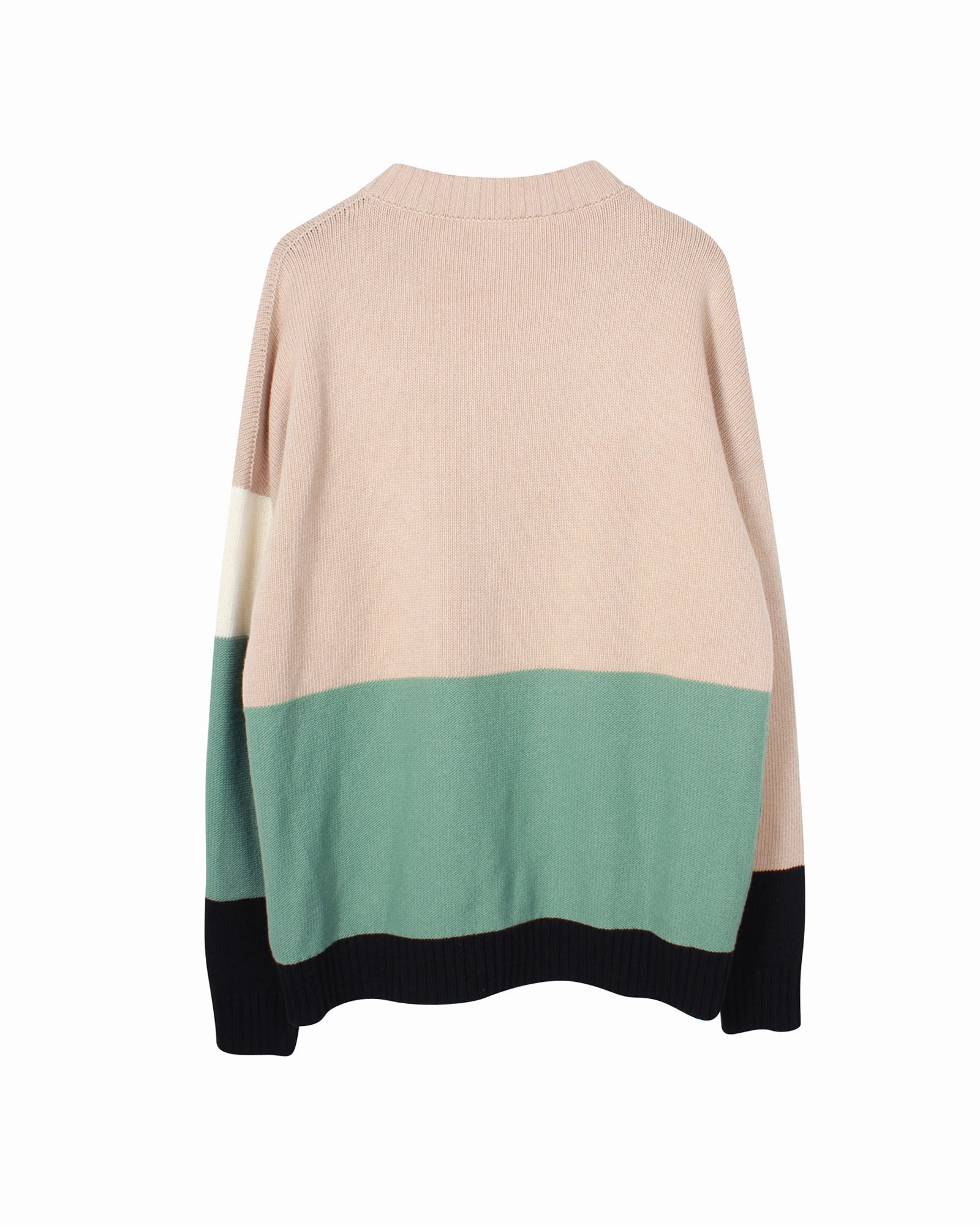 Off-White Intarsia Logo Colorblock Sweater in Multicolor Wool