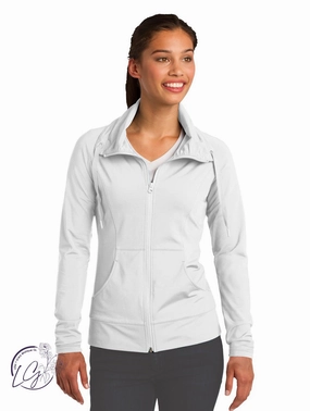 On The Move Full Zip Jacket in White affordable athletic pants for men