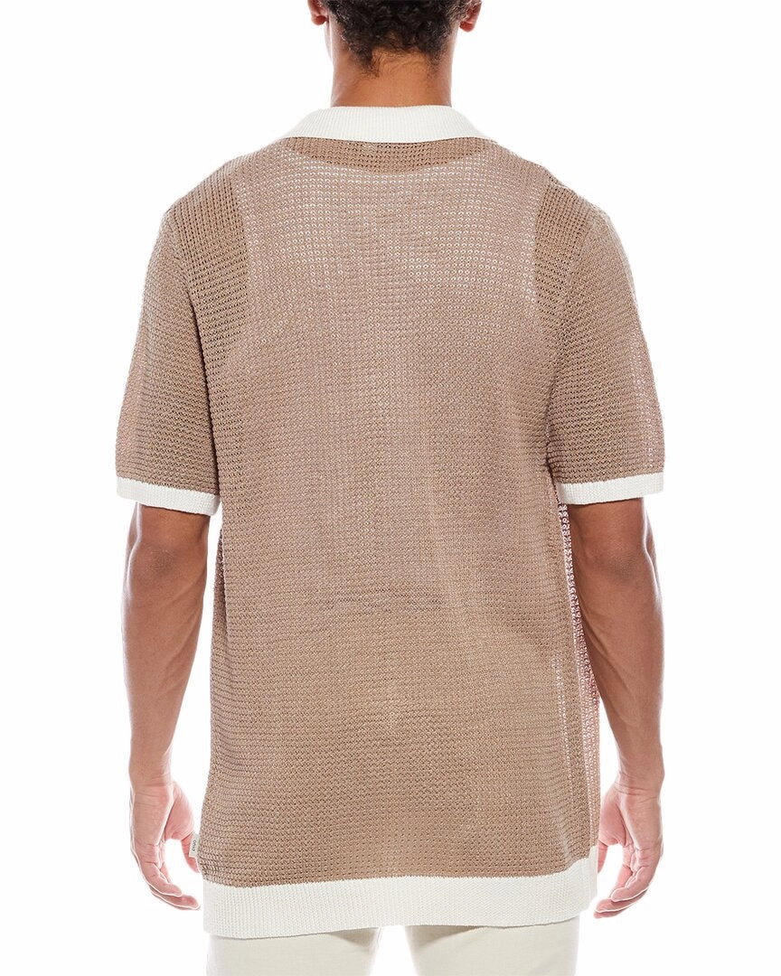 Onia Linen Button-Up Sweater
