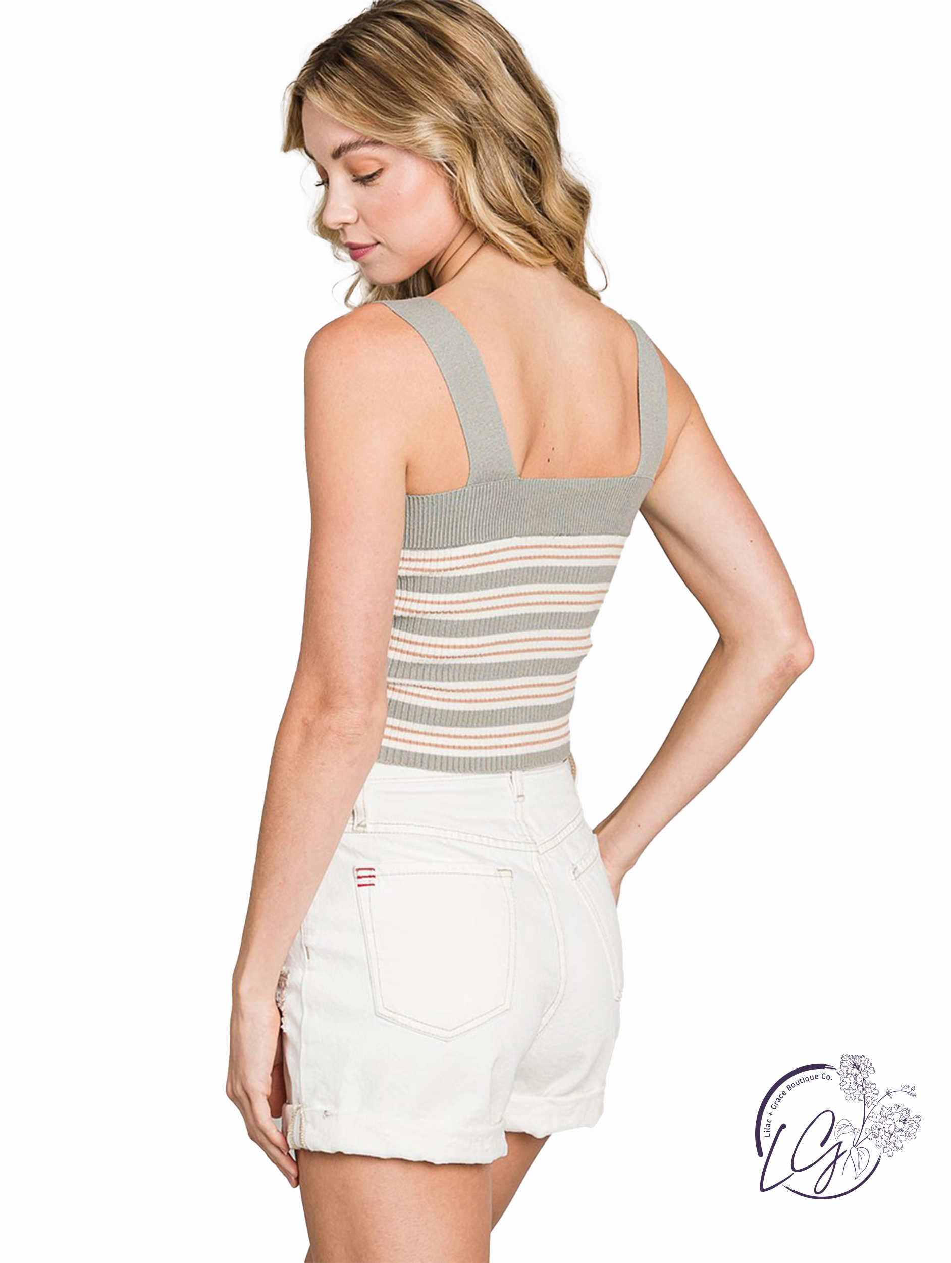 Only Getting Better Striped Sweater Tank