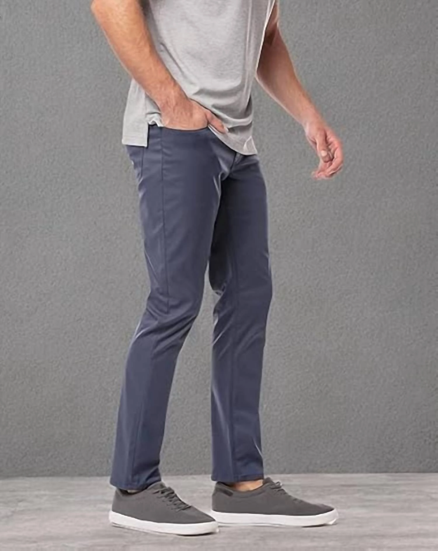 Open To Close Pant In Navy