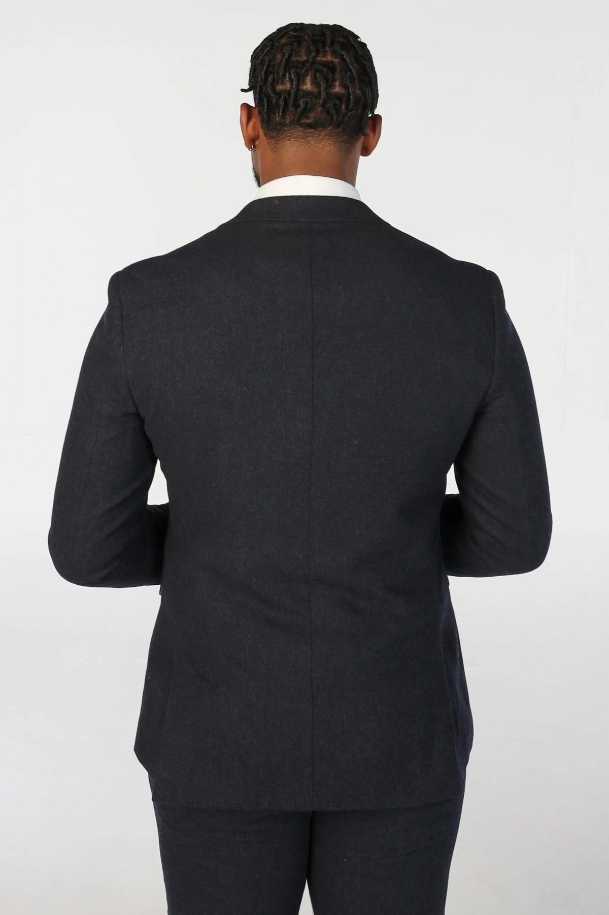 Oscar 3 Piece Suit Wool Blend Tweed Tailored Fit Formal Dress
