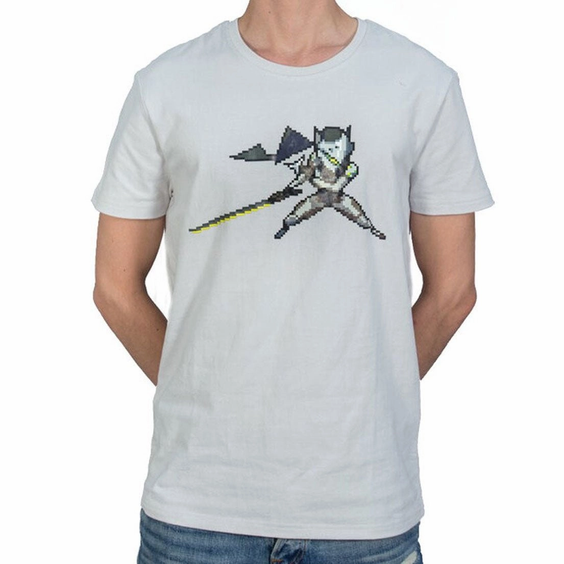 Overwatch Genji Character Pixel Art T-Shirt