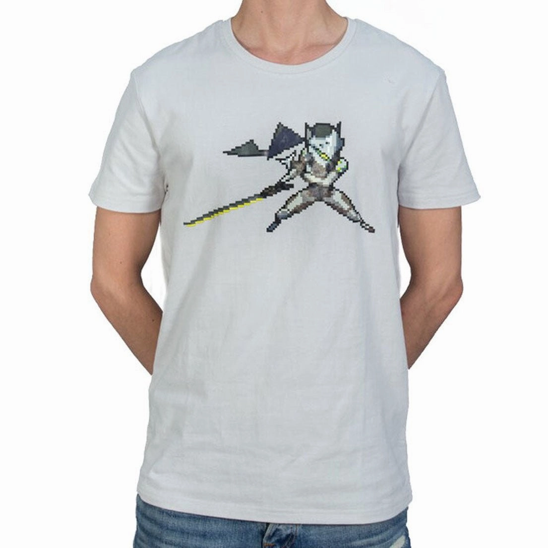 Overwatch Genji Character Pixel Art T-Shirt