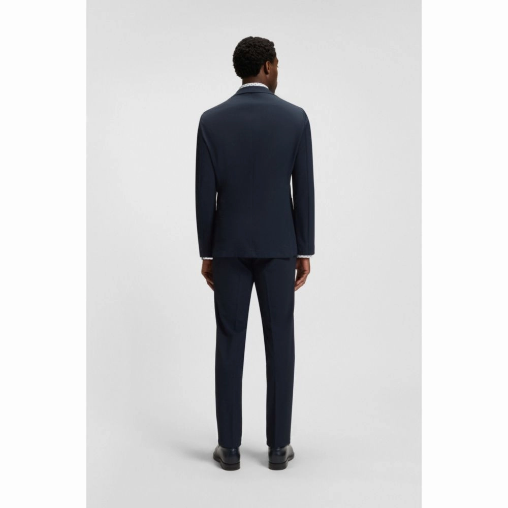 Packable slim-fit blazer in water-repellent stretch fabric