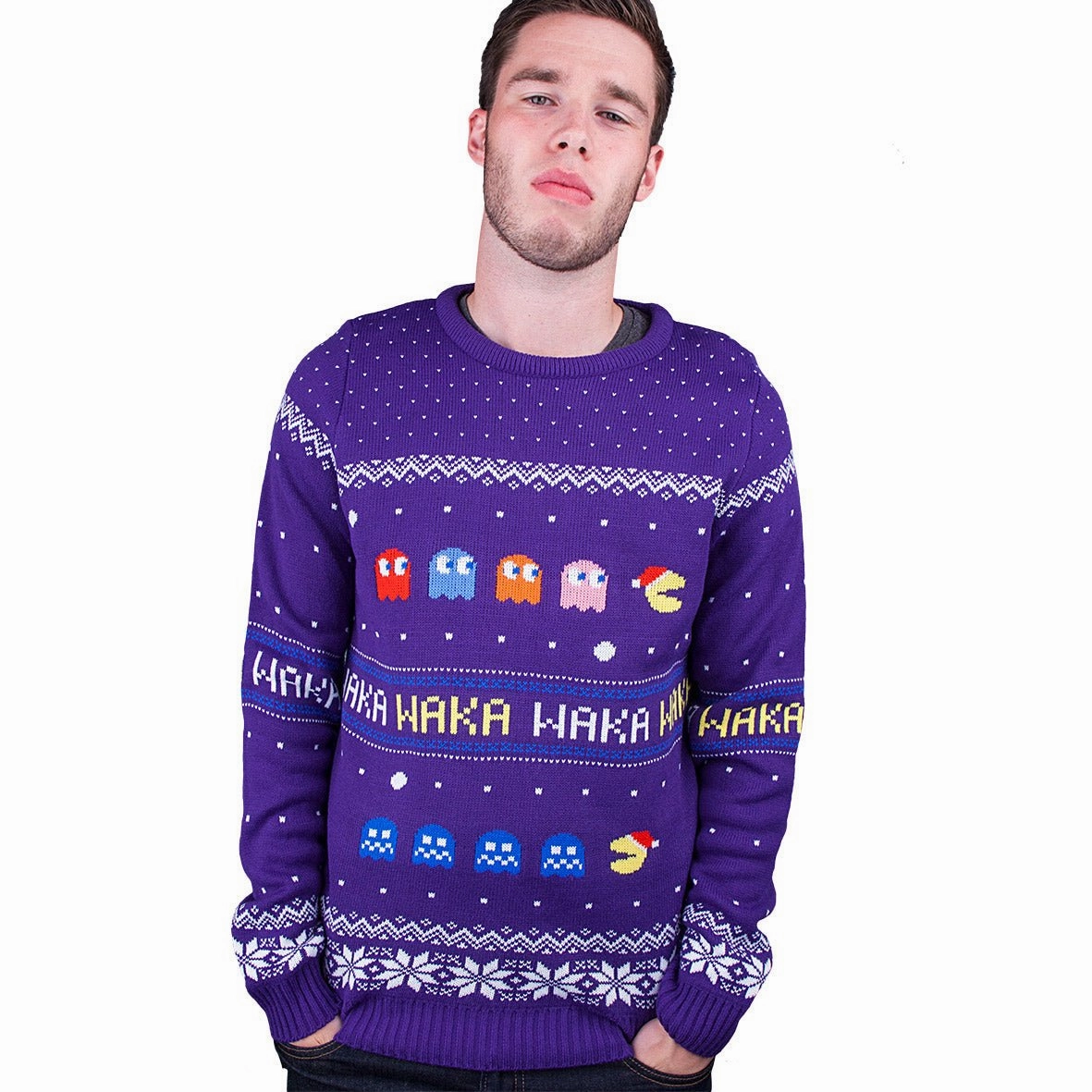 Pacman Knitted Christmas Jumper / Sweater