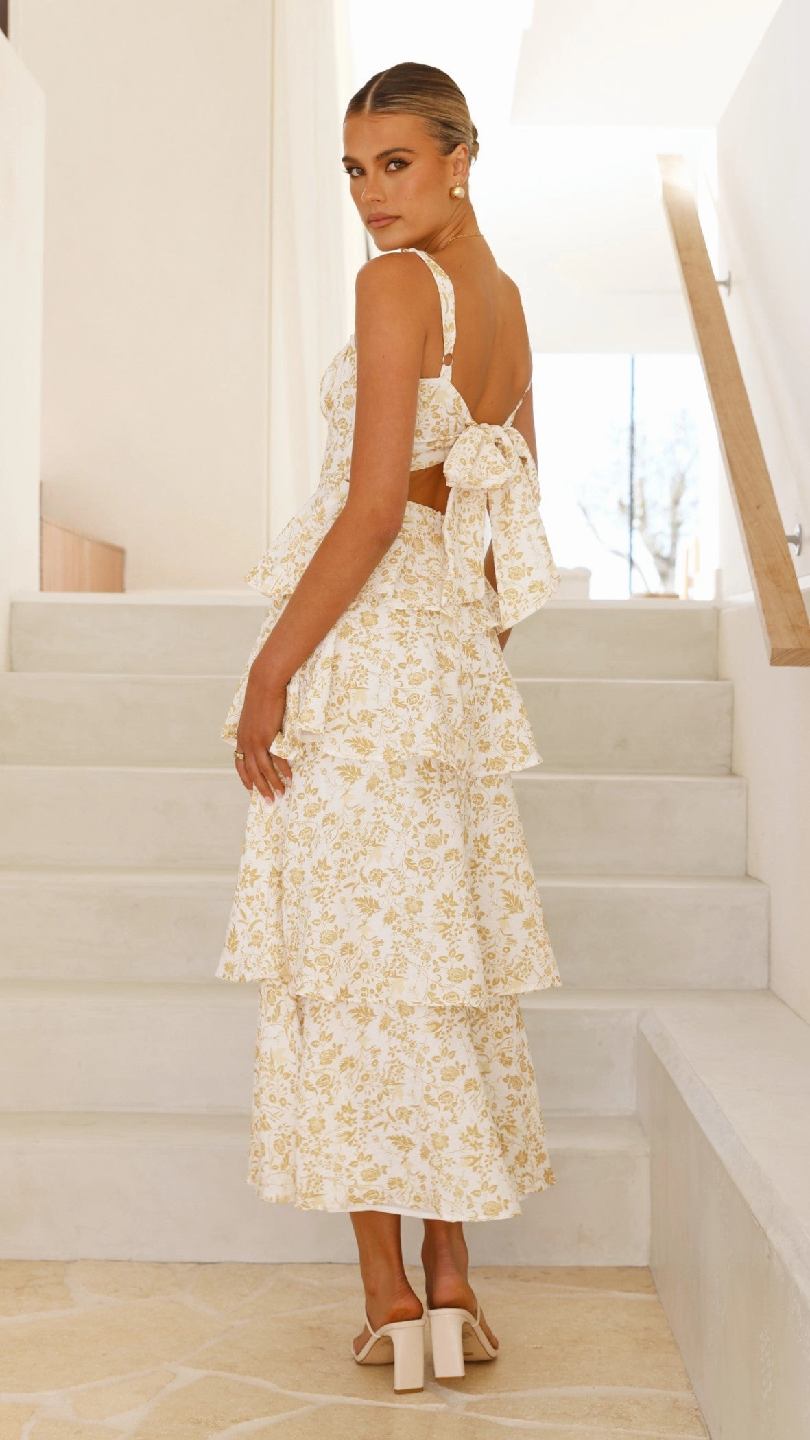 Page Maxi Dress - Yellow Floral