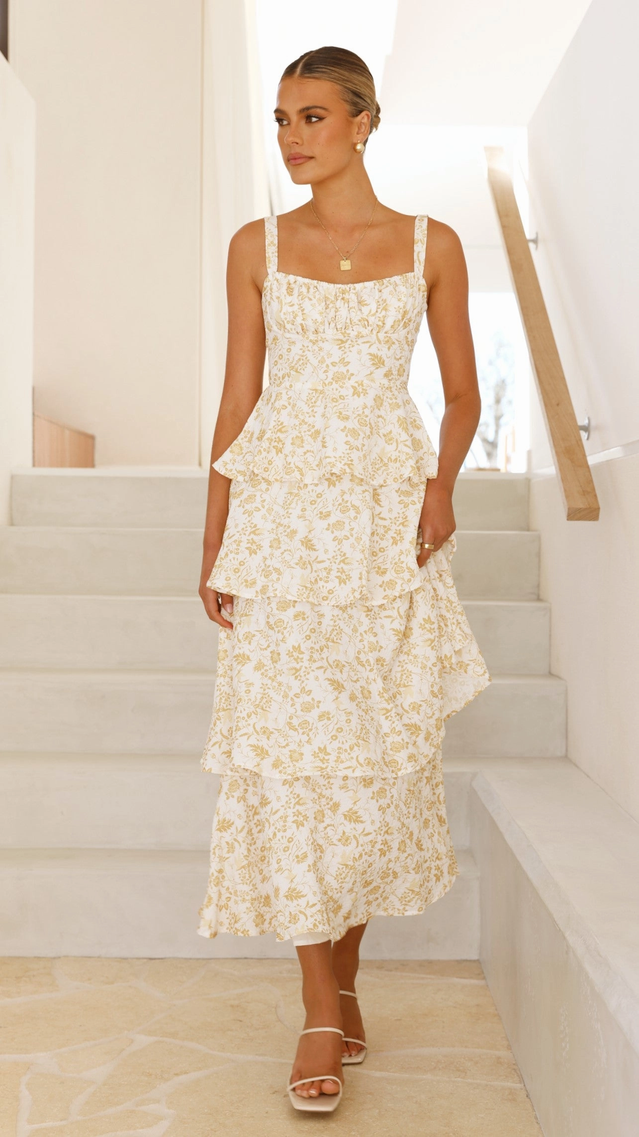 Page Maxi Dress - Yellow Floral