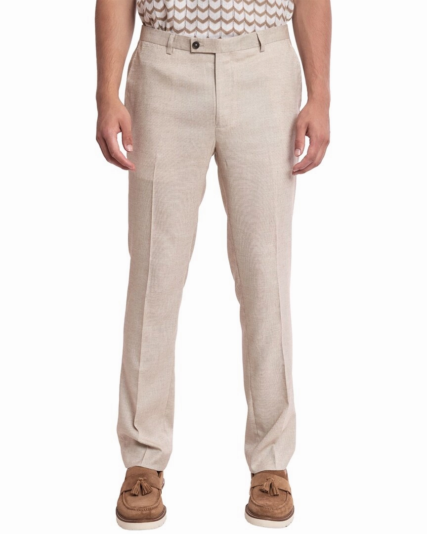 Paisley & Gray Downing Slim Fit Linen-Blend Pant