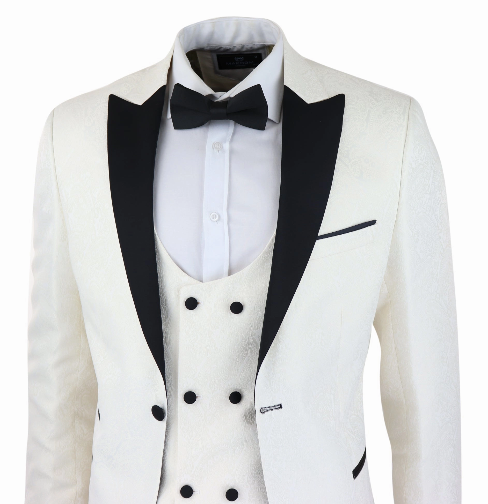 Paisley Tuxedo Blazer Waistcoat Jacket