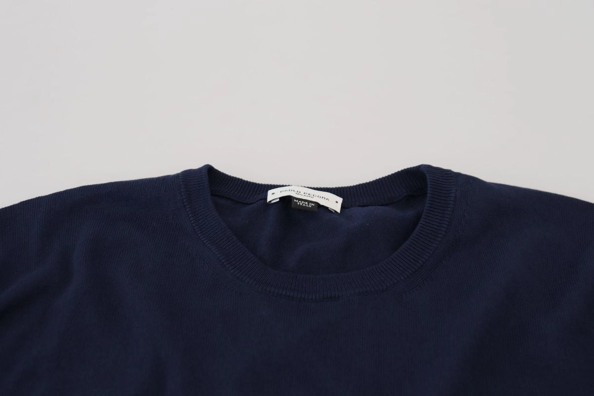 Paolo Pecora Milano  Cotton Crewneck Pullover Men's Sweater