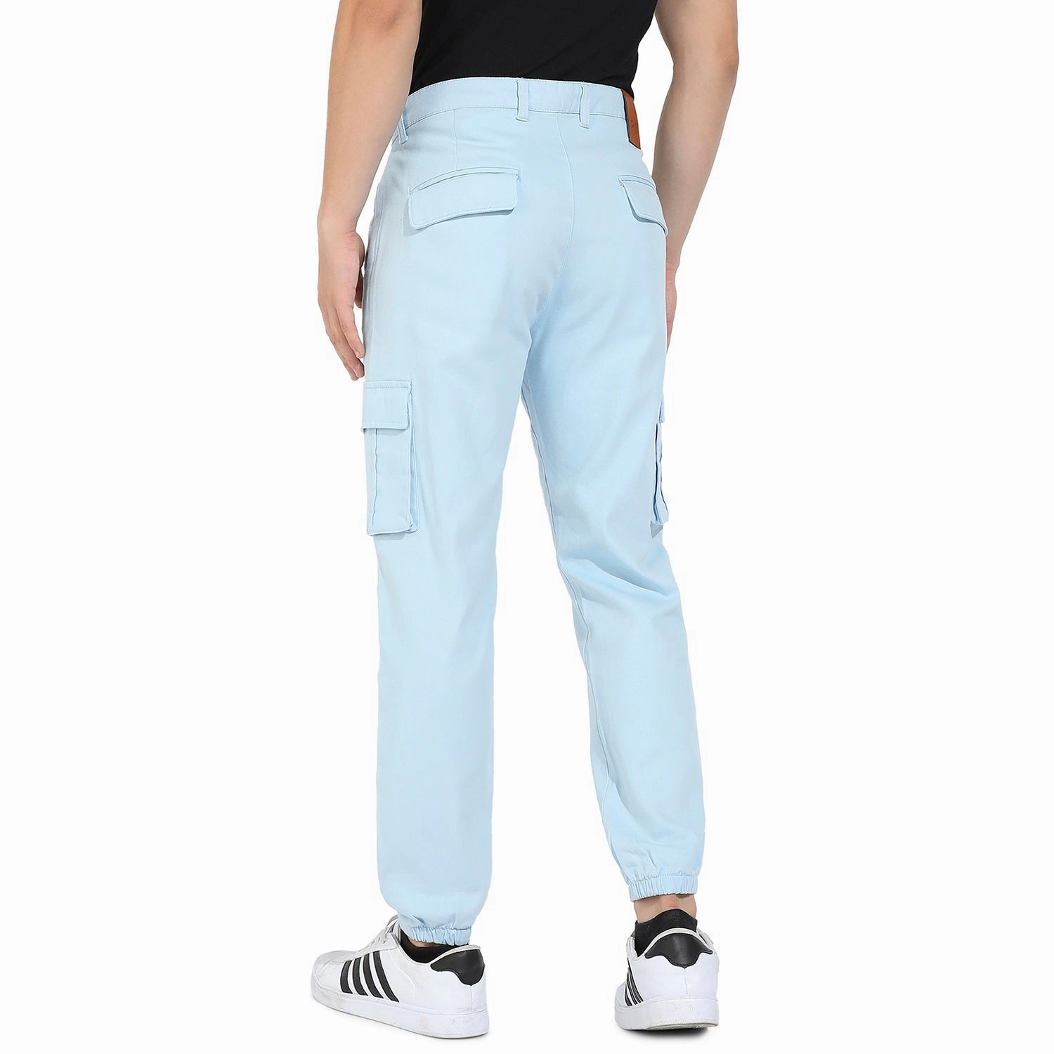 Pastel Cuffed Hem Cargo Trousers