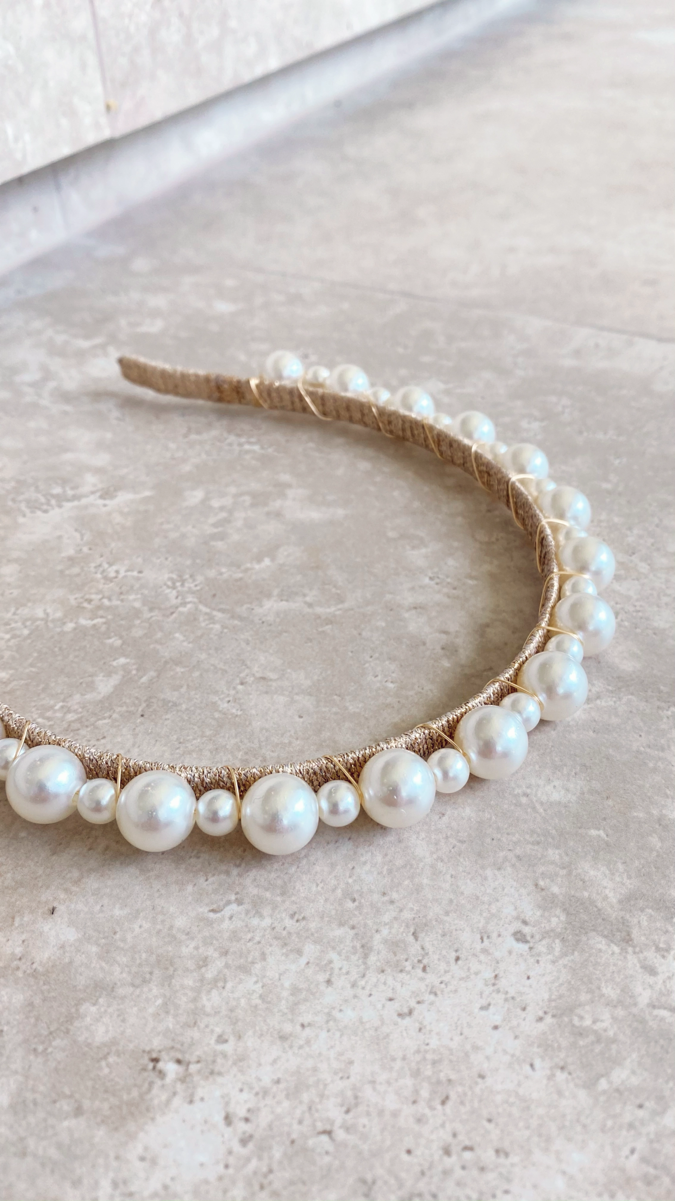 Pearla Headpiece - Pearl & Gold