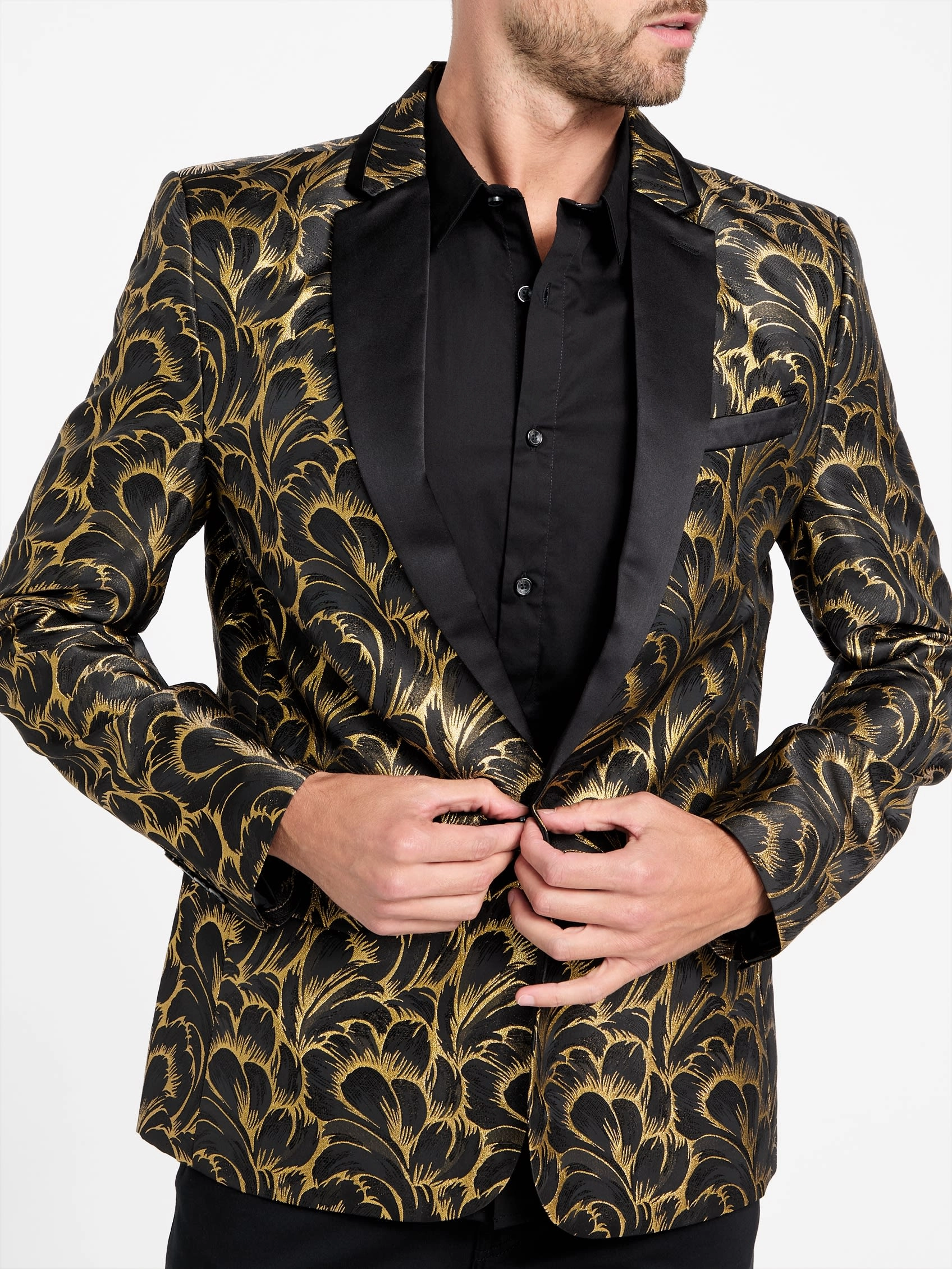 Phinaes Printed Jacquard Blazer
