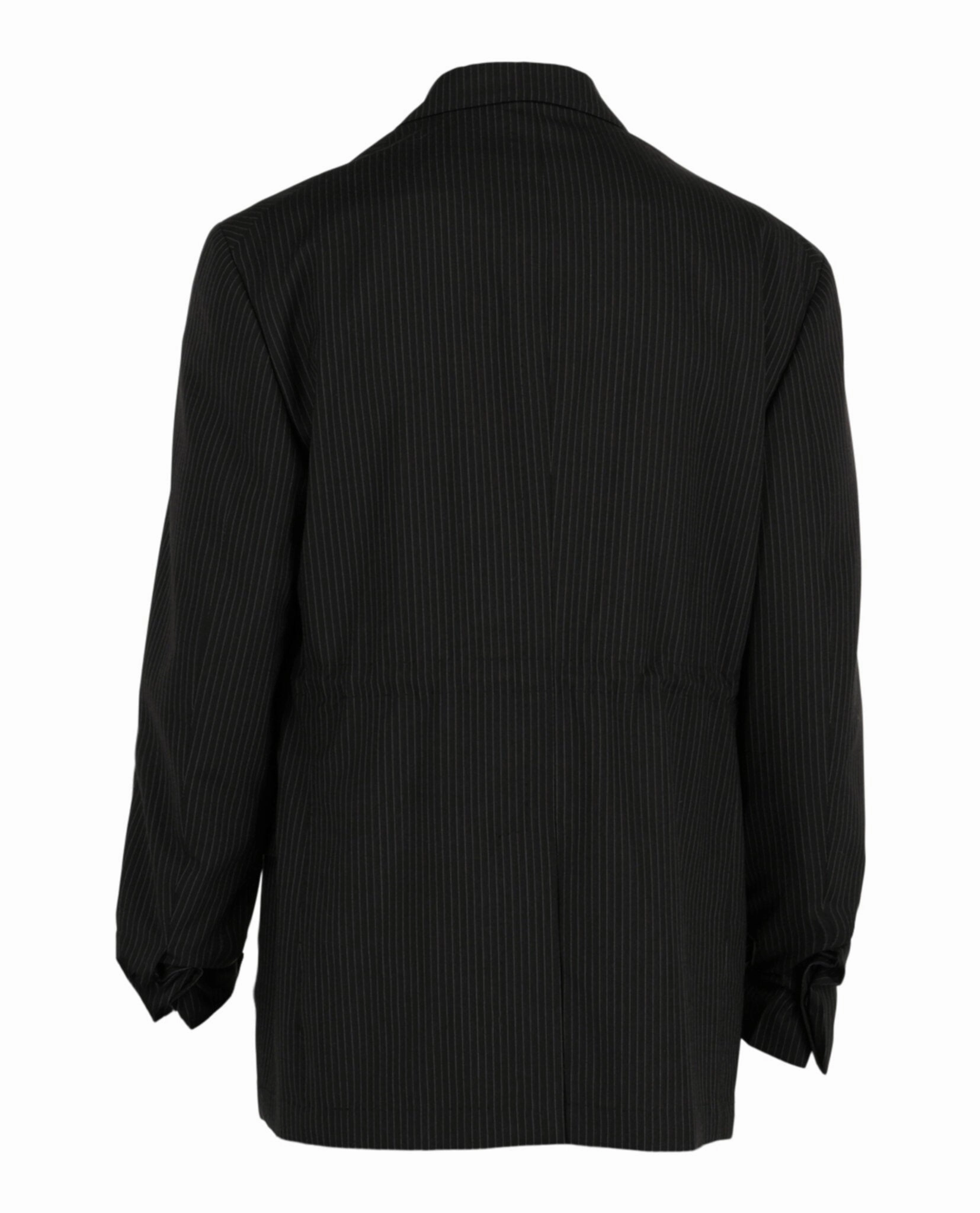 Pinstriped Wool Blazer