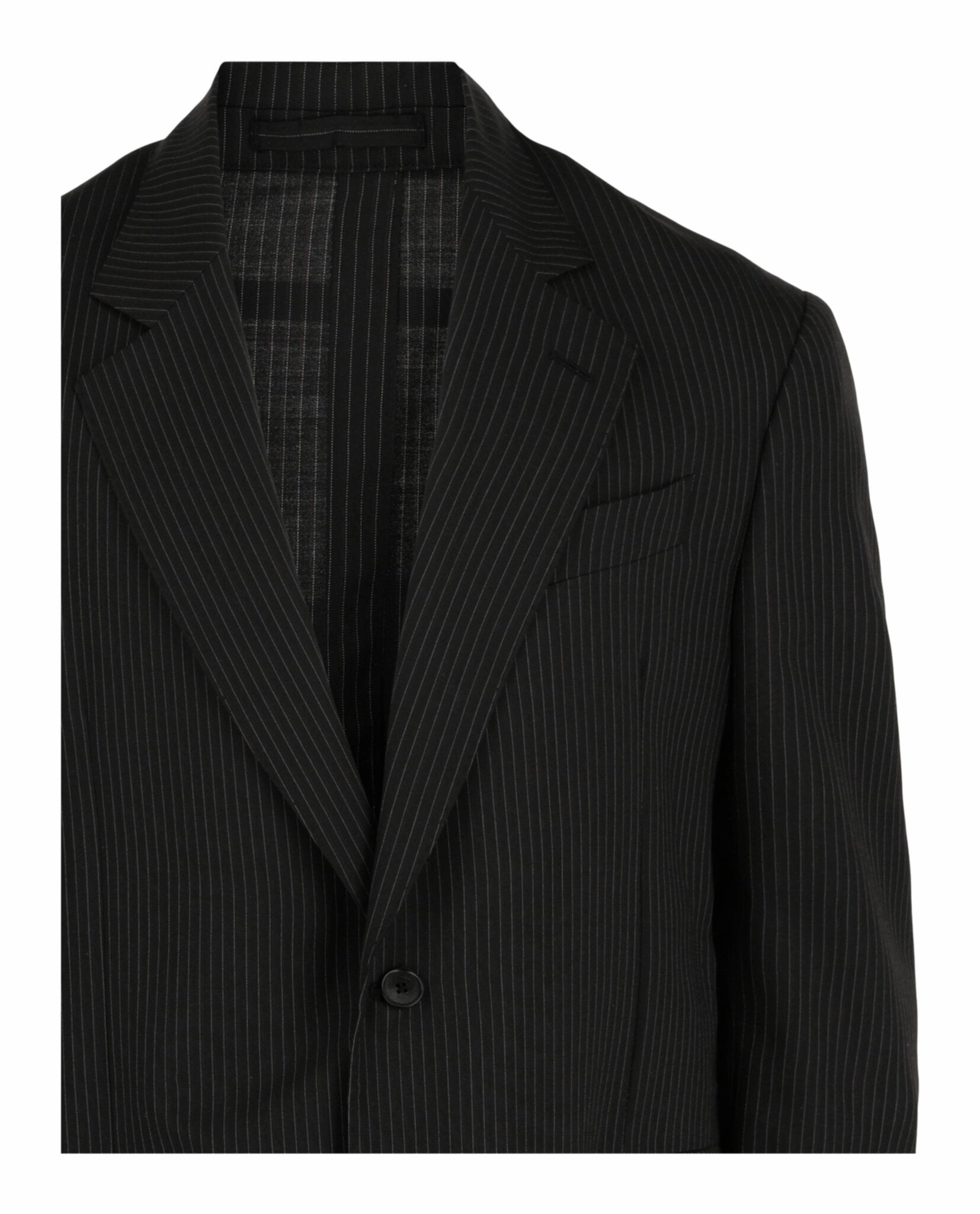 Pinstriped Wool Blazer