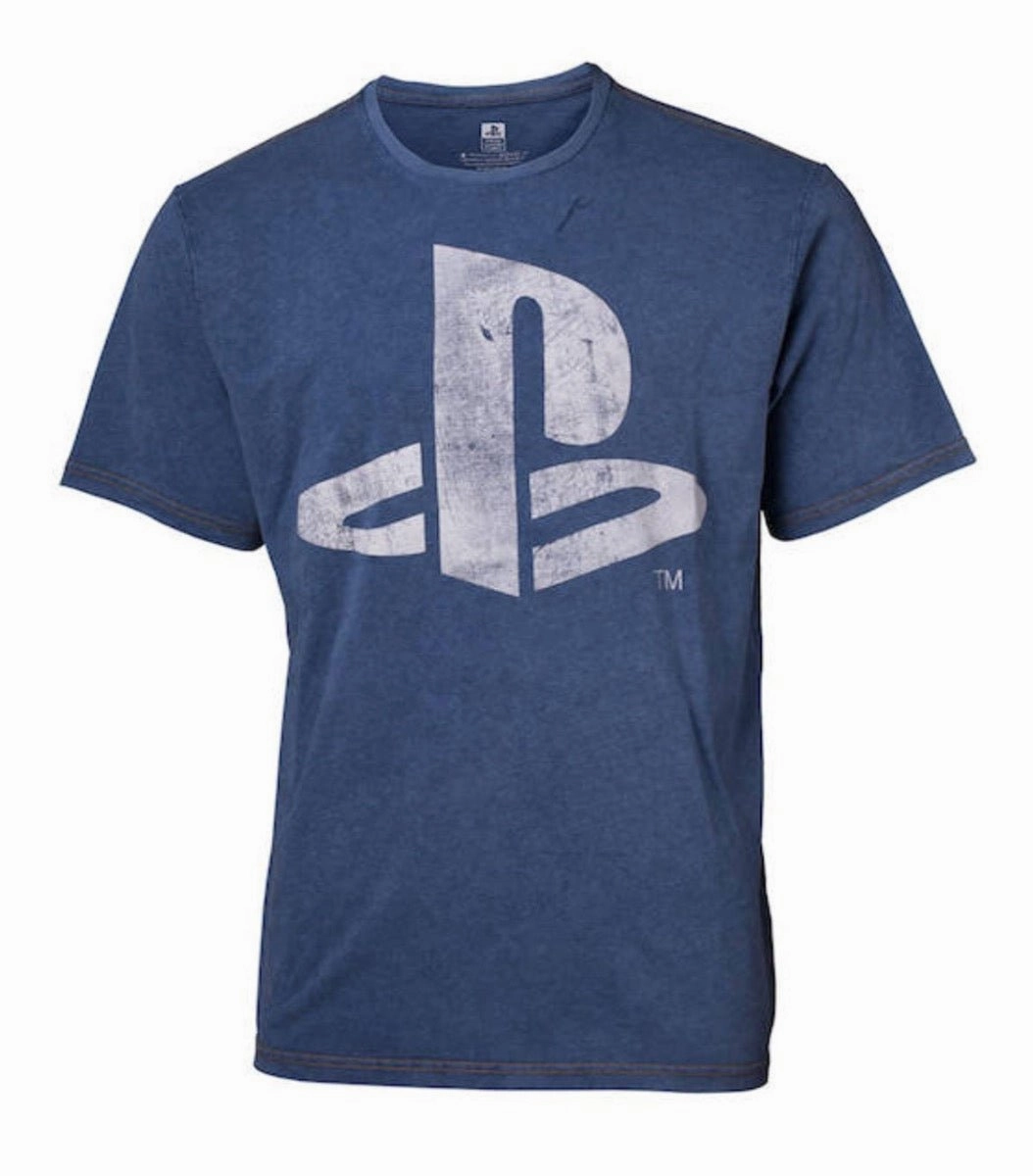 Playstation Faux Denim PS Logo Men's T-Shirt