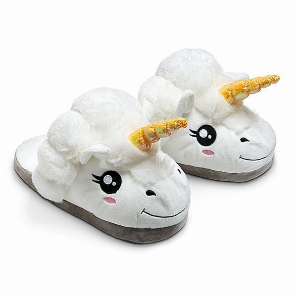 Plush Unicorn Slippers for Grown Ups