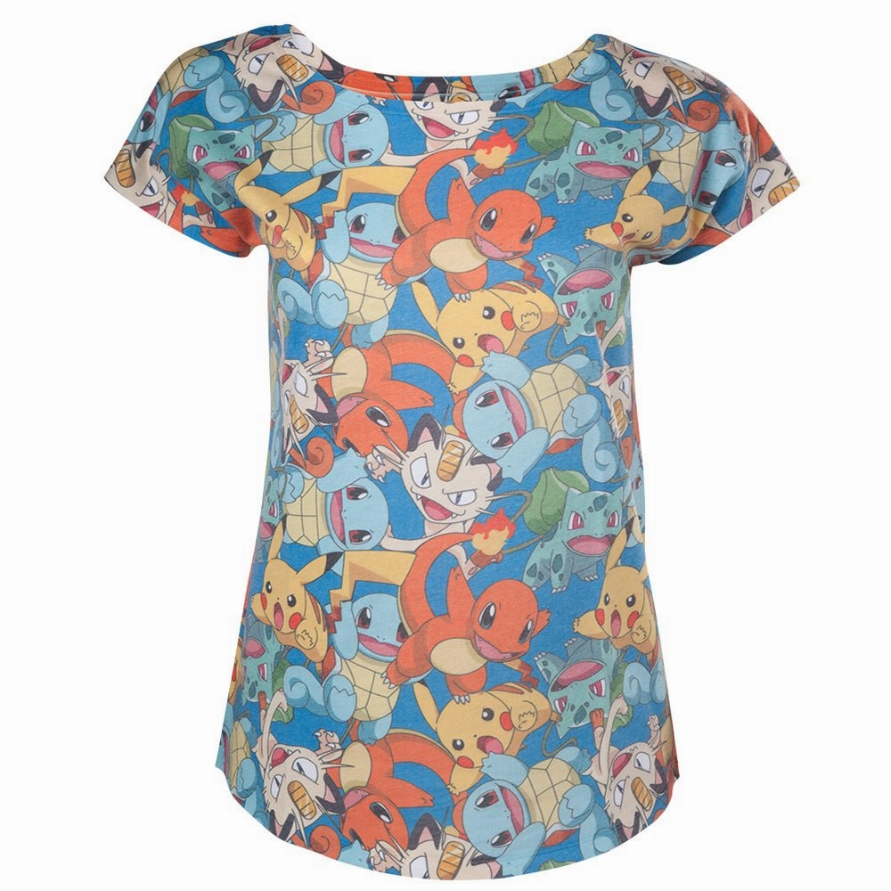 Pokemon Characters All Over Print Ladies T-Shirt