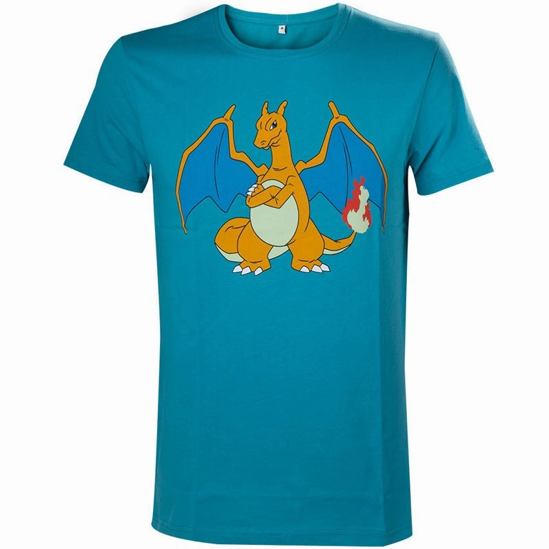 Pokemon Charizard Character Turquoise T-Shirt