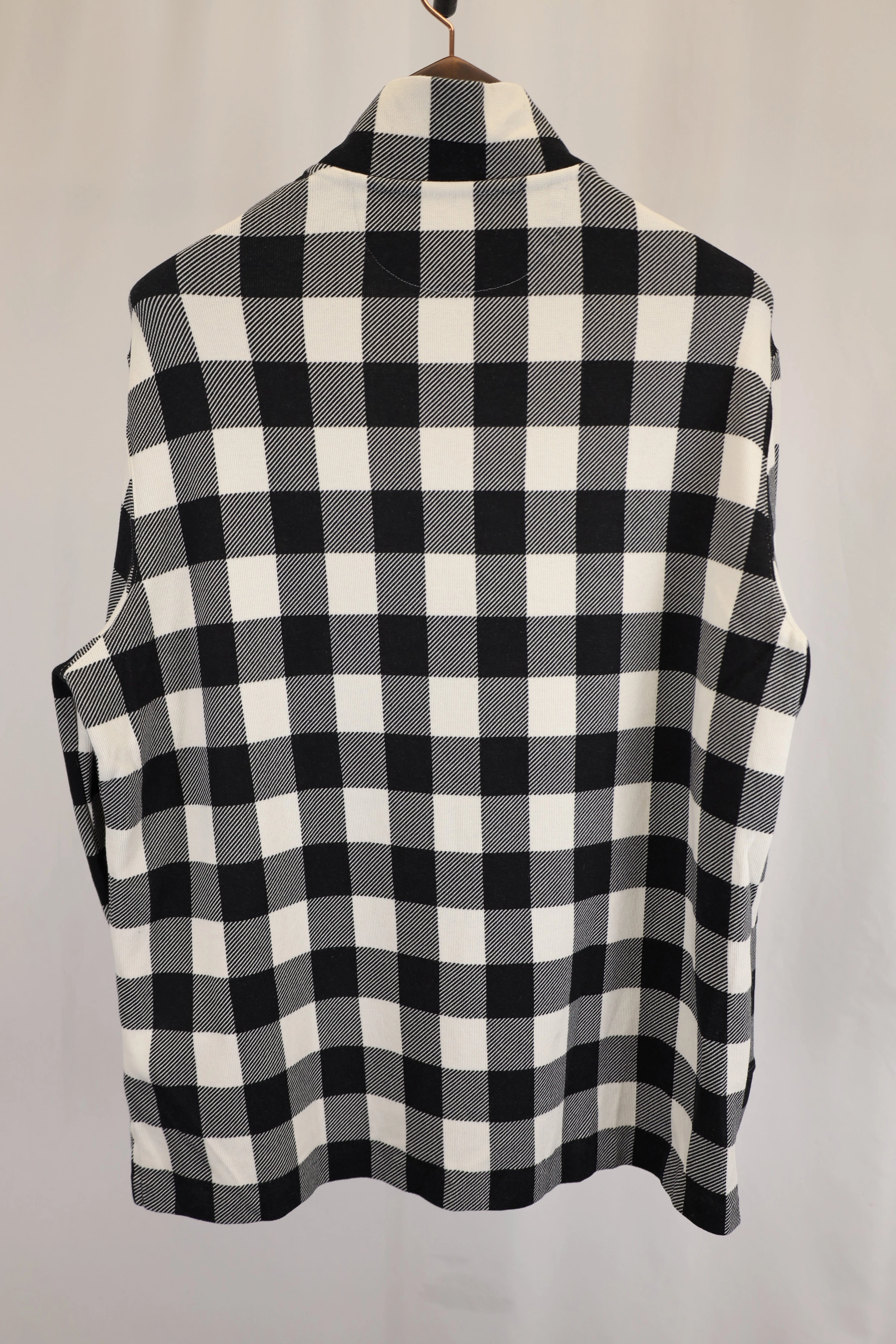 Polo Ralph Lauren Checked Double-Knit Quarter-Zip Pullover in Black Cotton