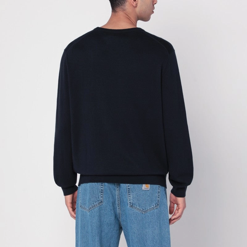 Polo Ralph Lauren Men's blue Sweater In Cotton And Cashmere
