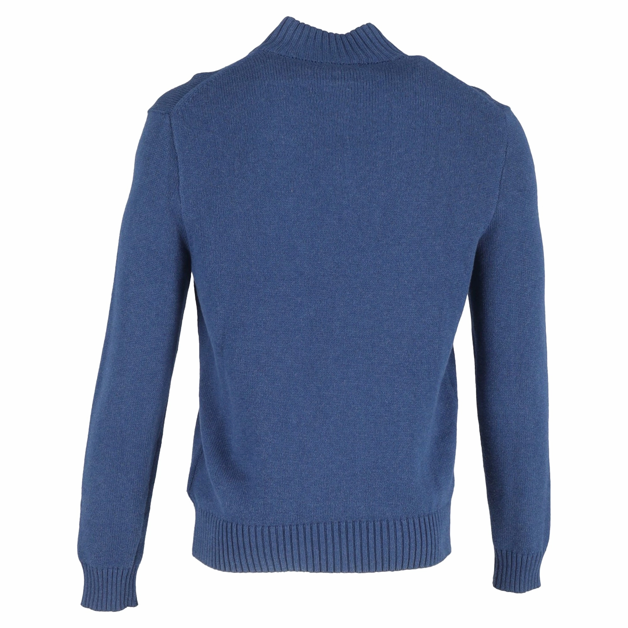 Polo Ralph Lauren Mock Neck Long Sleeve Jumper in Blue Cotton