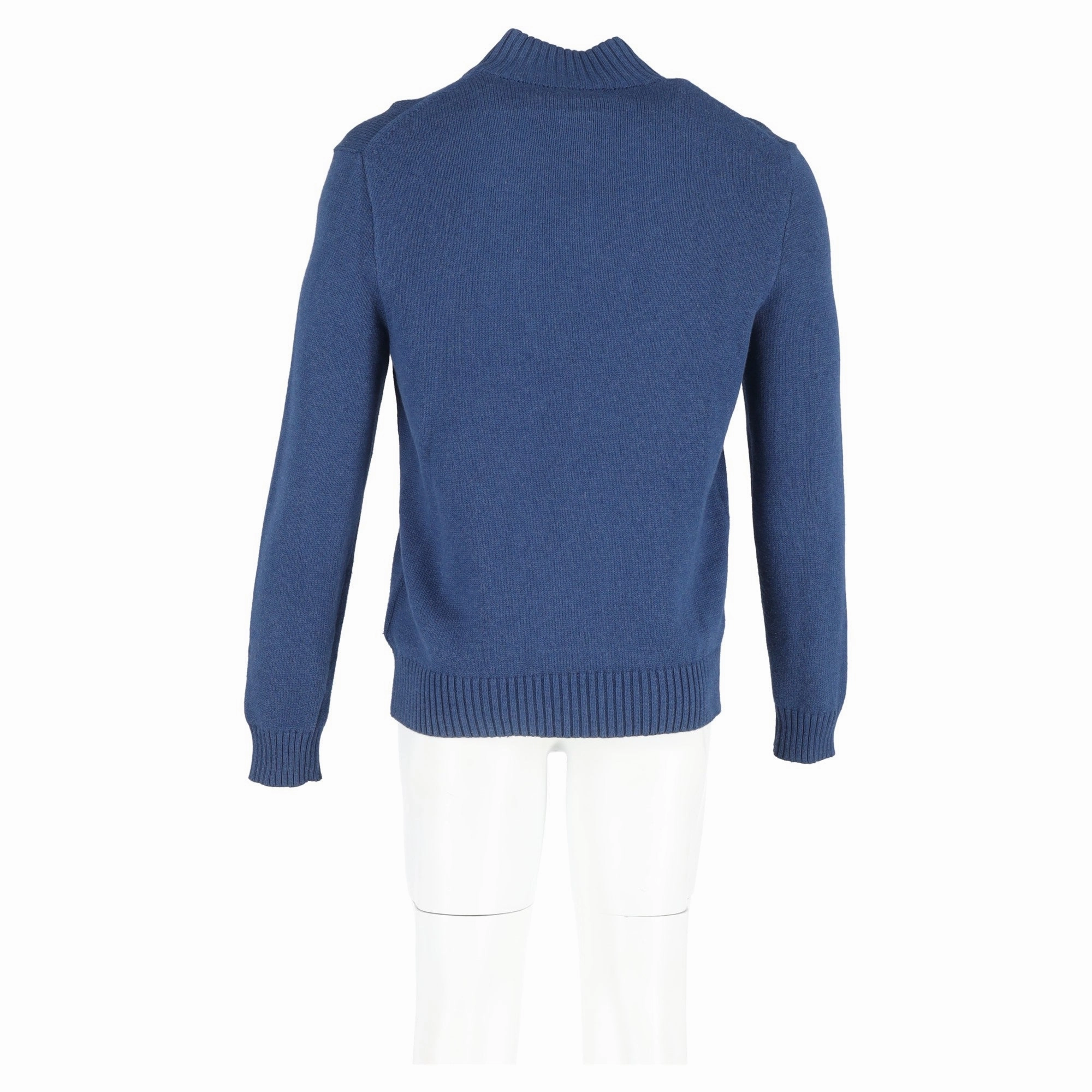 Polo Ralph Lauren Mock Neck Long Sleeve Jumper in Blue Cotton