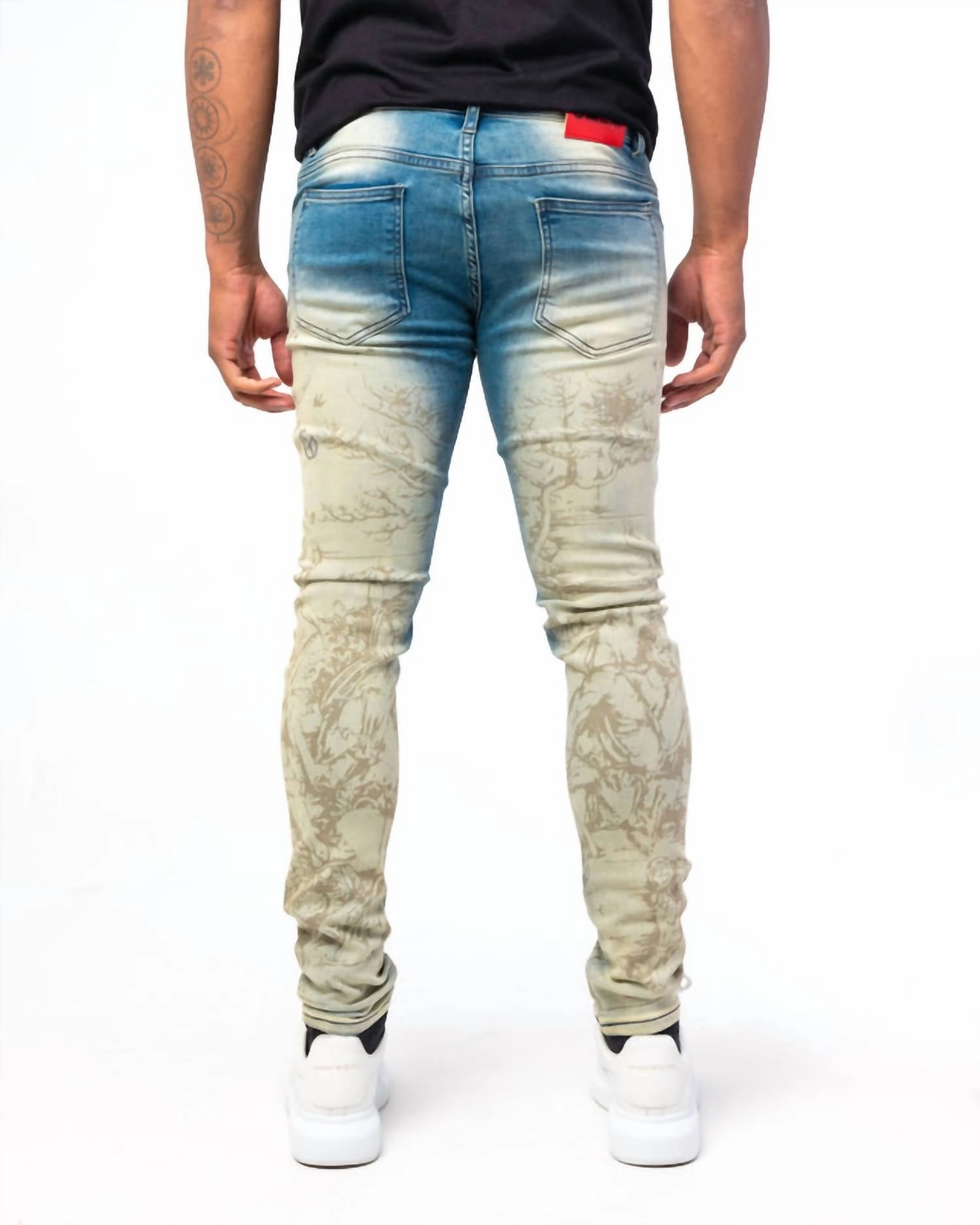 Prophetic Printed Denim Jeans In Desert Blue