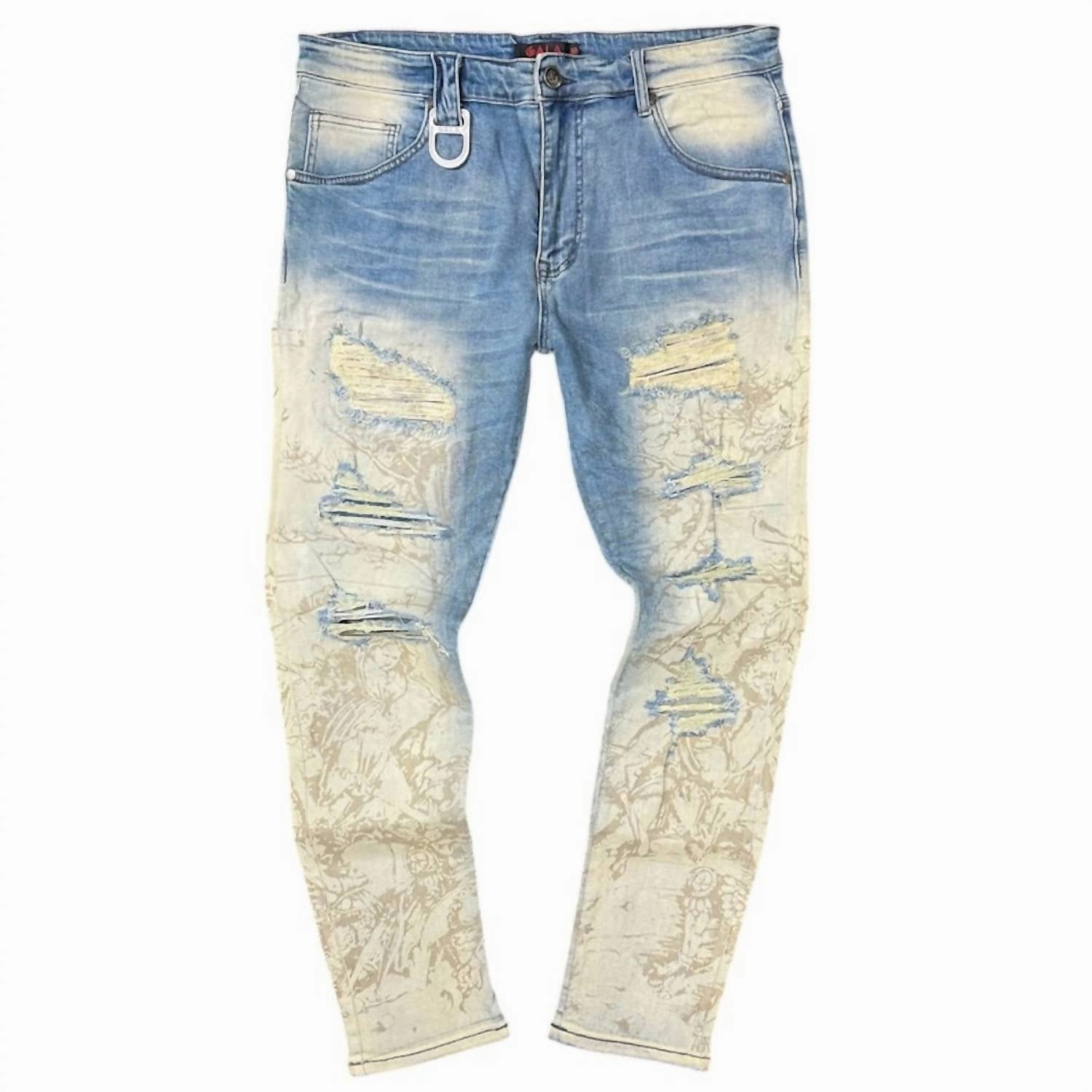 Prophetic Printed Denim Jeans In Desert Blue