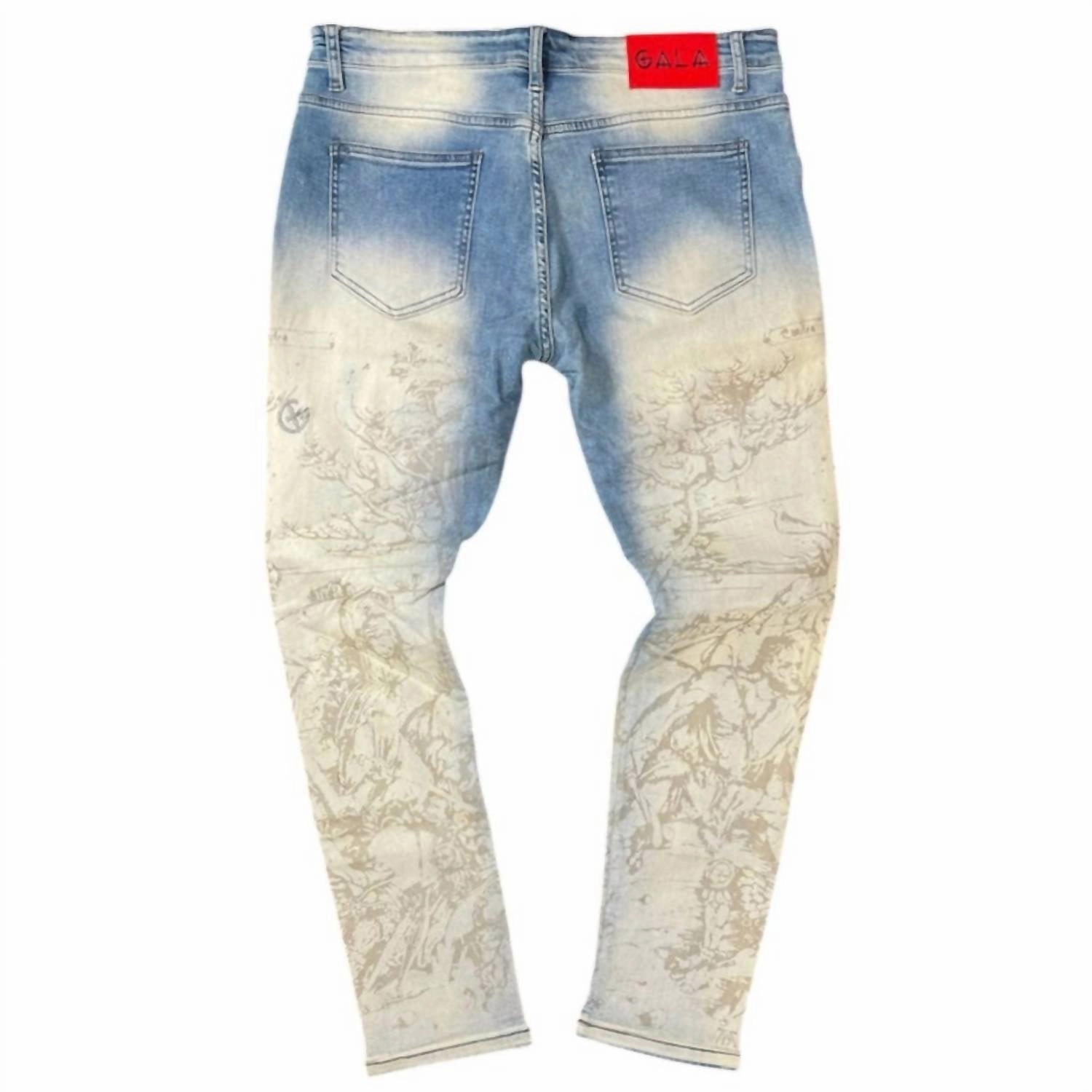 Prophetic Printed Denim Jeans In Desert Blue