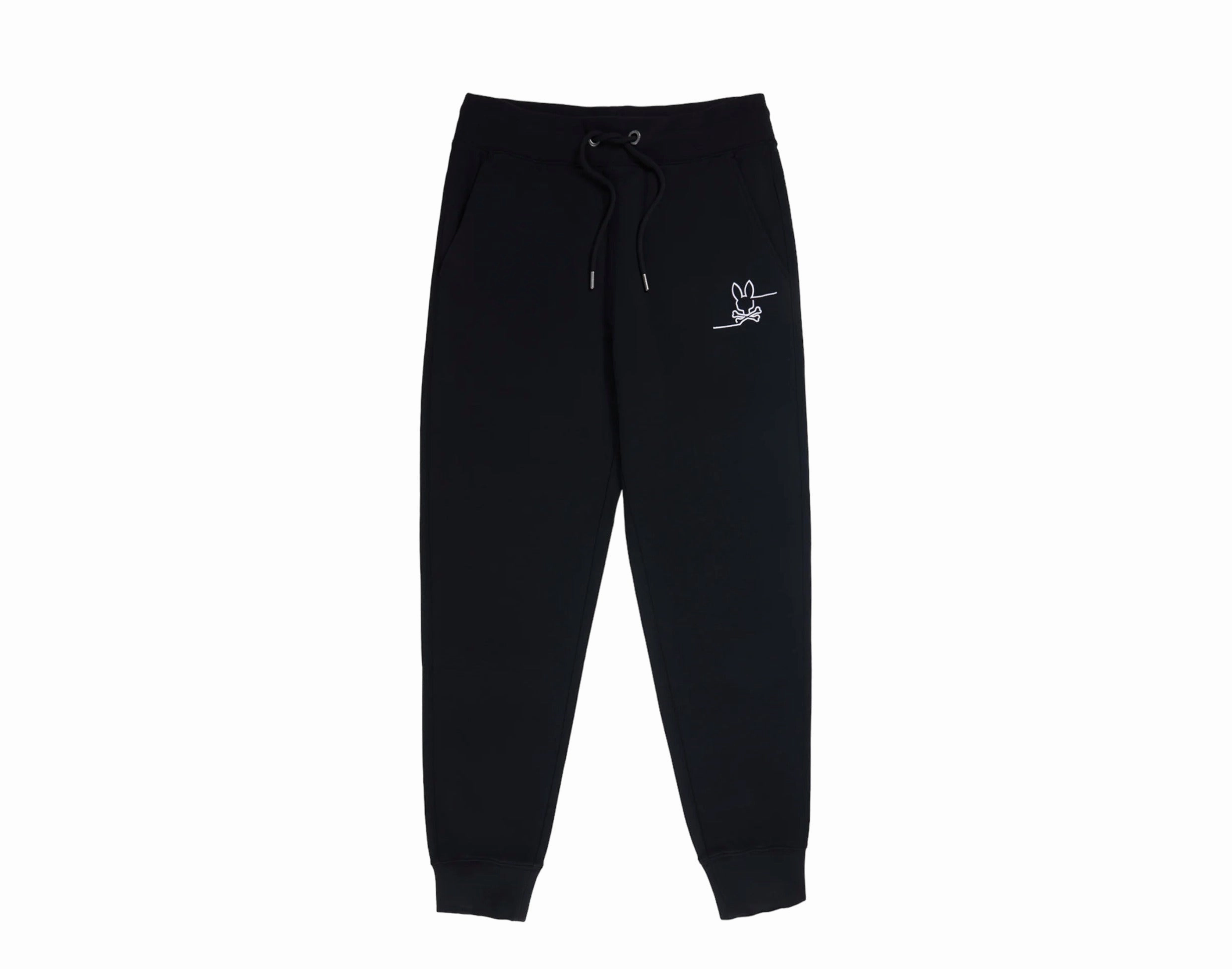 Psycho Bunny Men's Chester Embroidered Sweatpants Black B6P359Z1FT-BLK