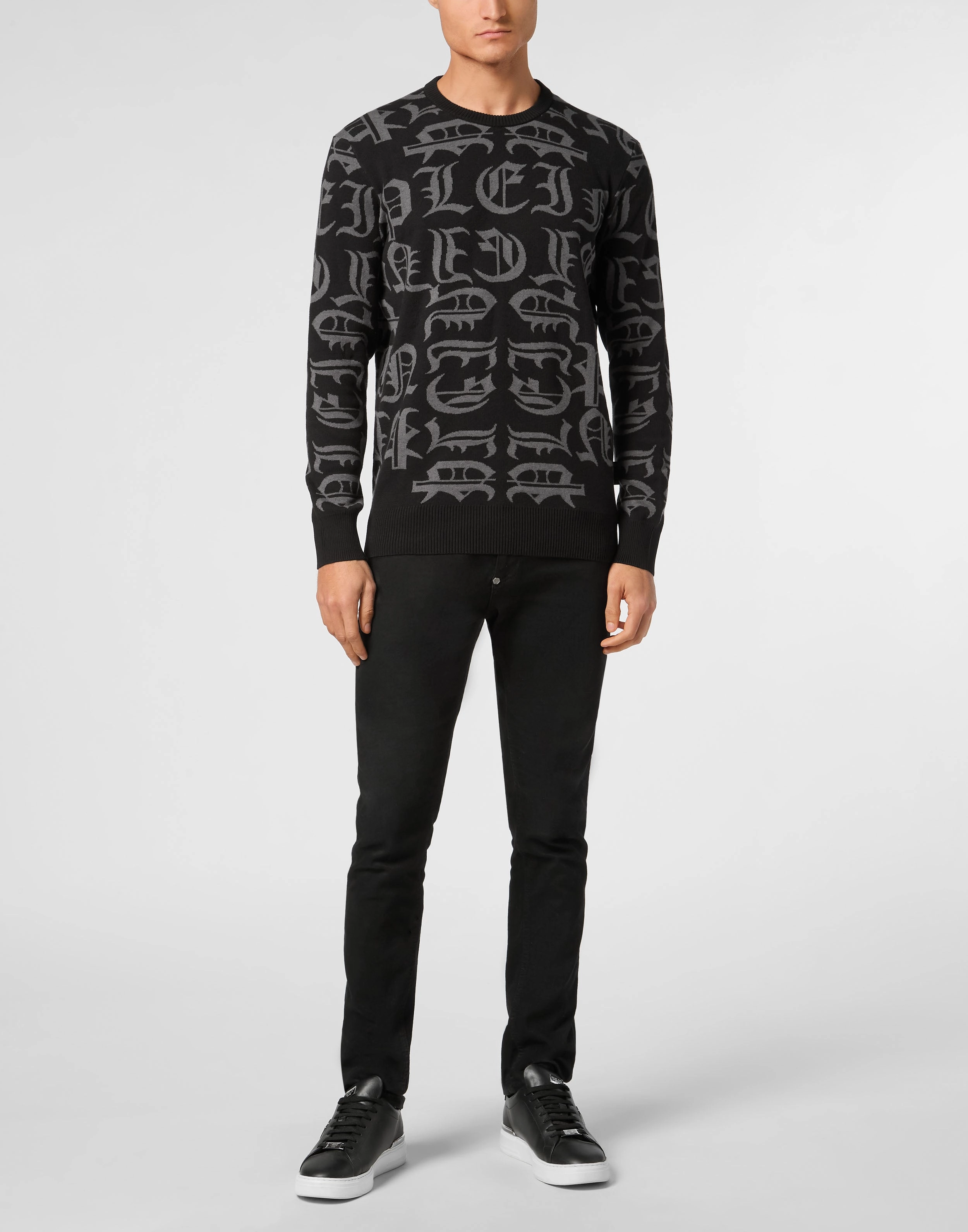 Pullover Round Neck LS Gothic Plein