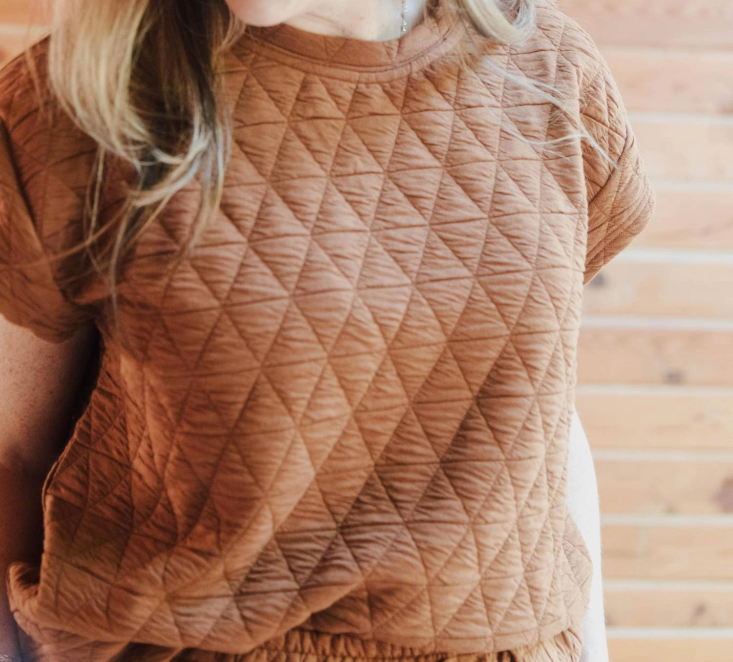 Queen Of Cozy Quilted Set In Rust