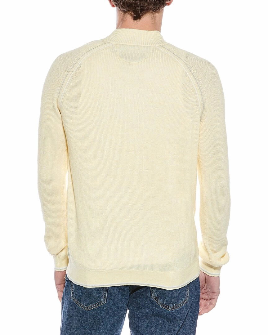 Raffi English Rib 1/4-Zip Mock Neck Sweater