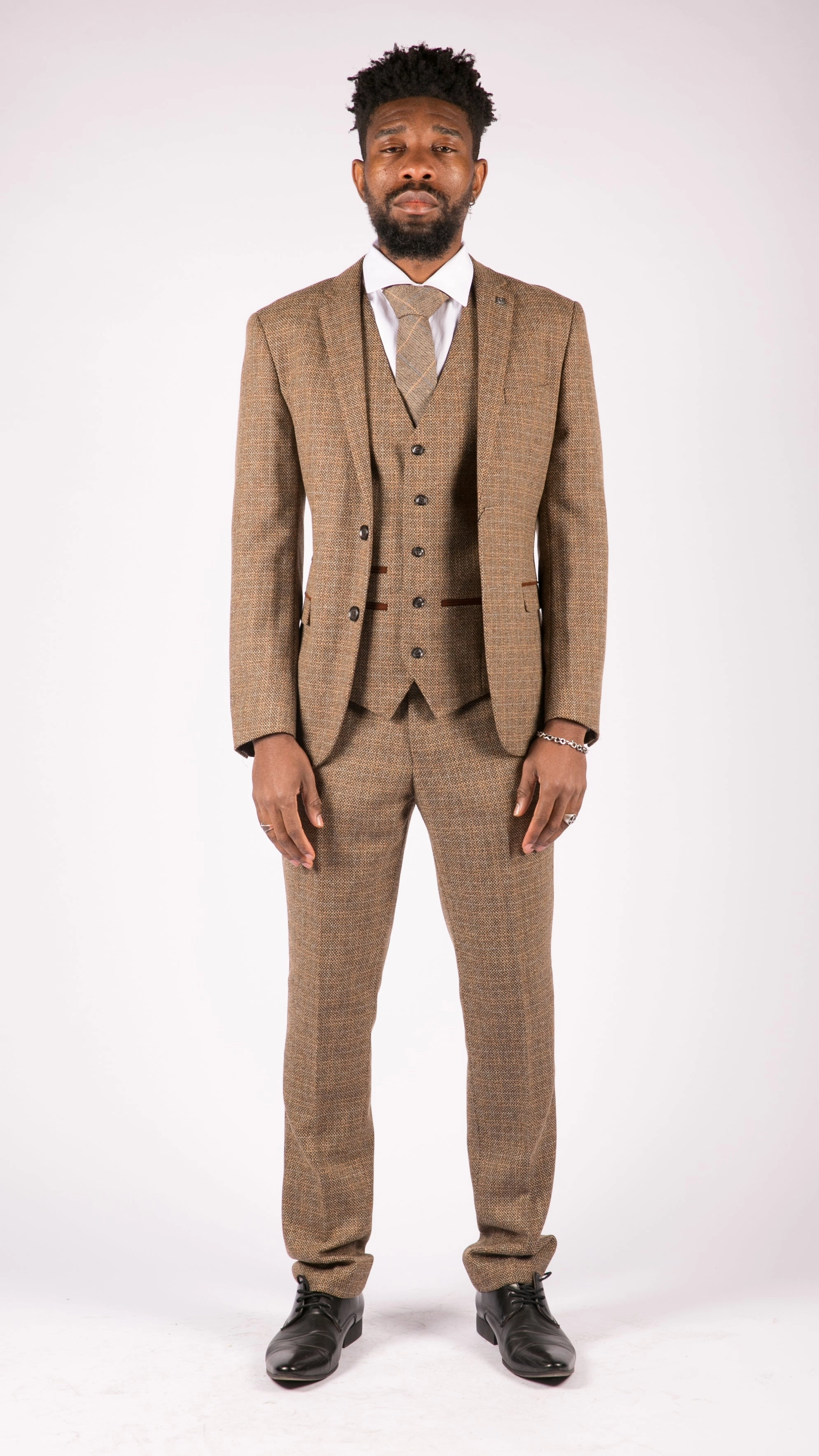 Ralph 3 Piece Suit Tweed Check Vintage