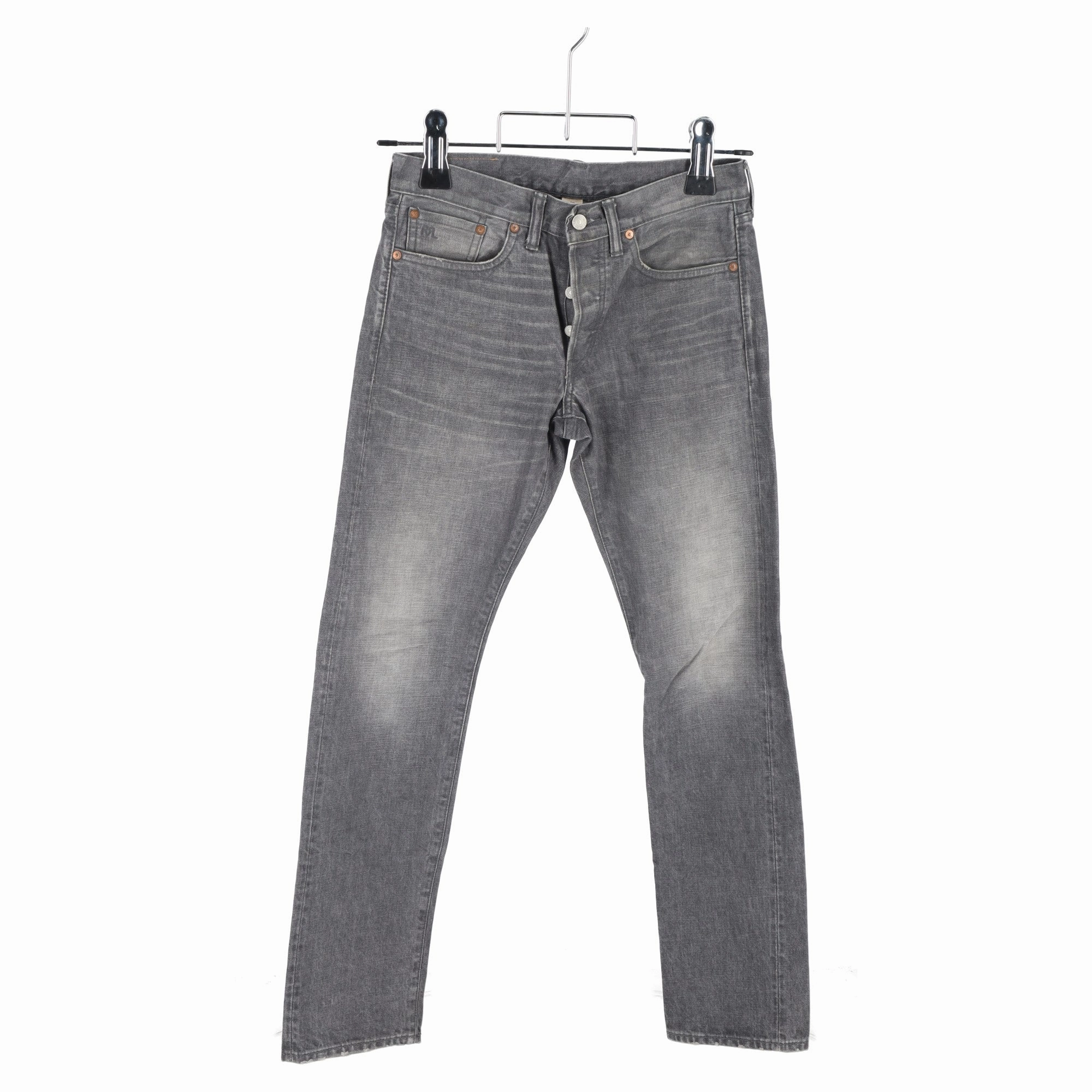 Ralph Lauren Straight Jeans in Grey Cotton Denim