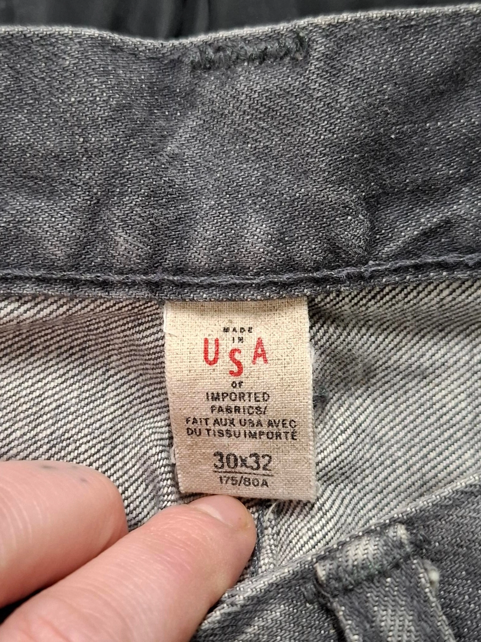 Ralph Lauren Straight Jeans in Grey Cotton Denim