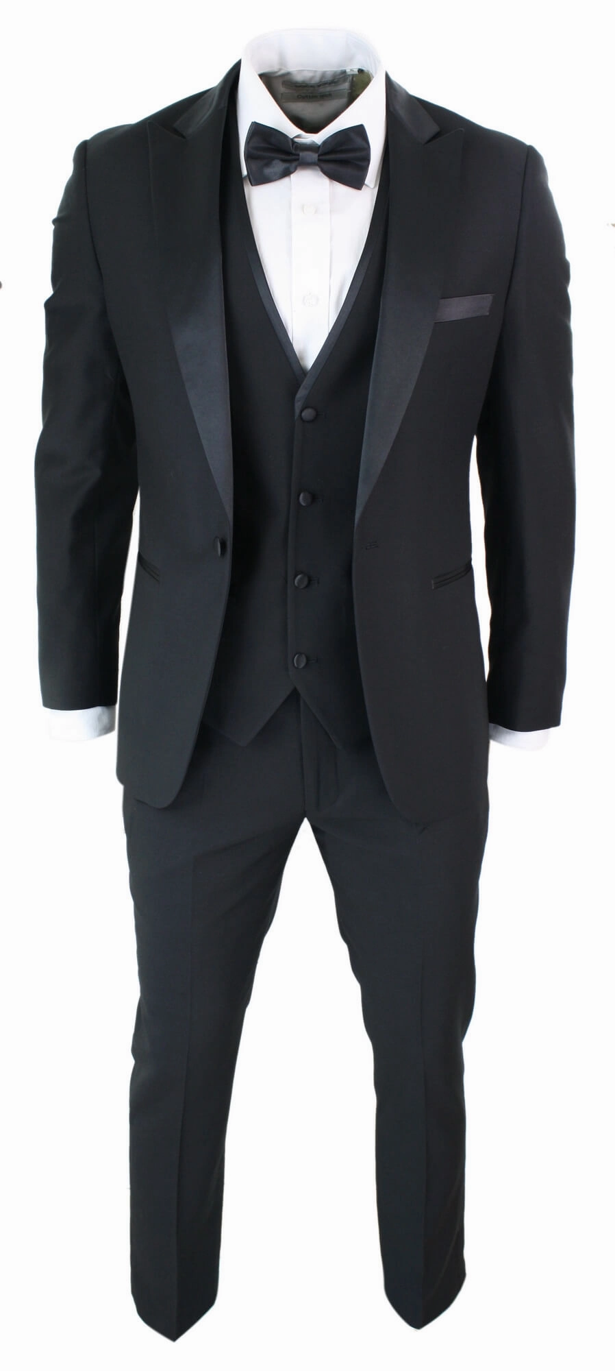 Regent 3 Piece Black Classic Tuxedo Suit