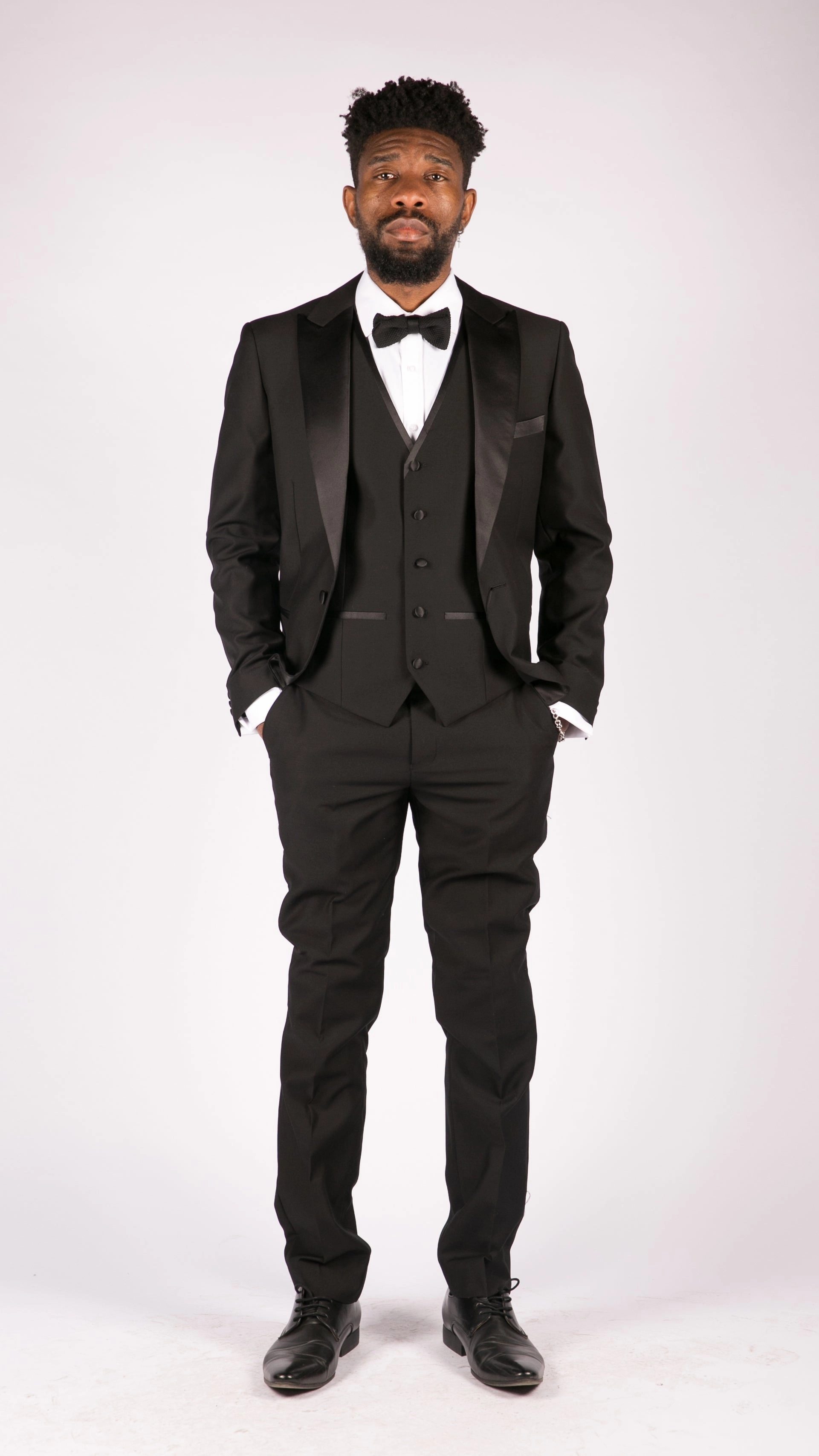 Regent 3 Piece Black Classic Tuxedo Suit