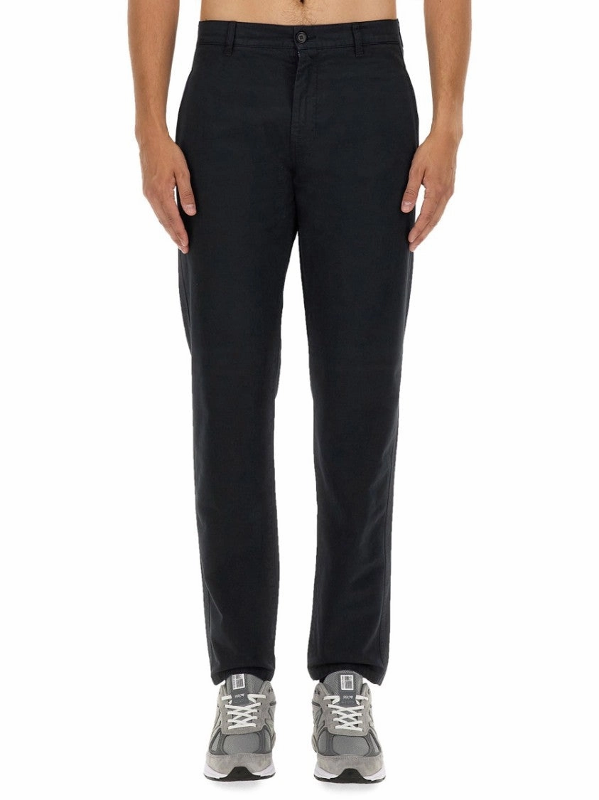 Regular Fit Black Cotton Chino Pants