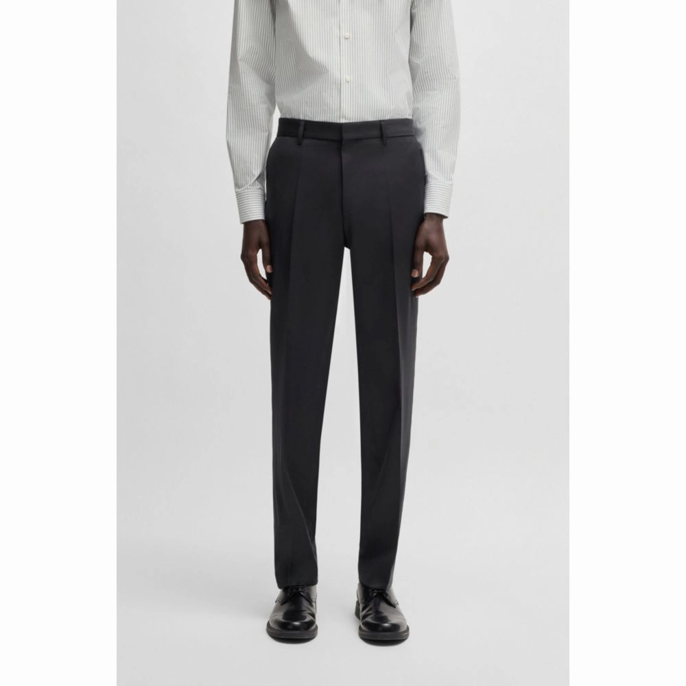 Regular-fit formal pants in virgin wool
