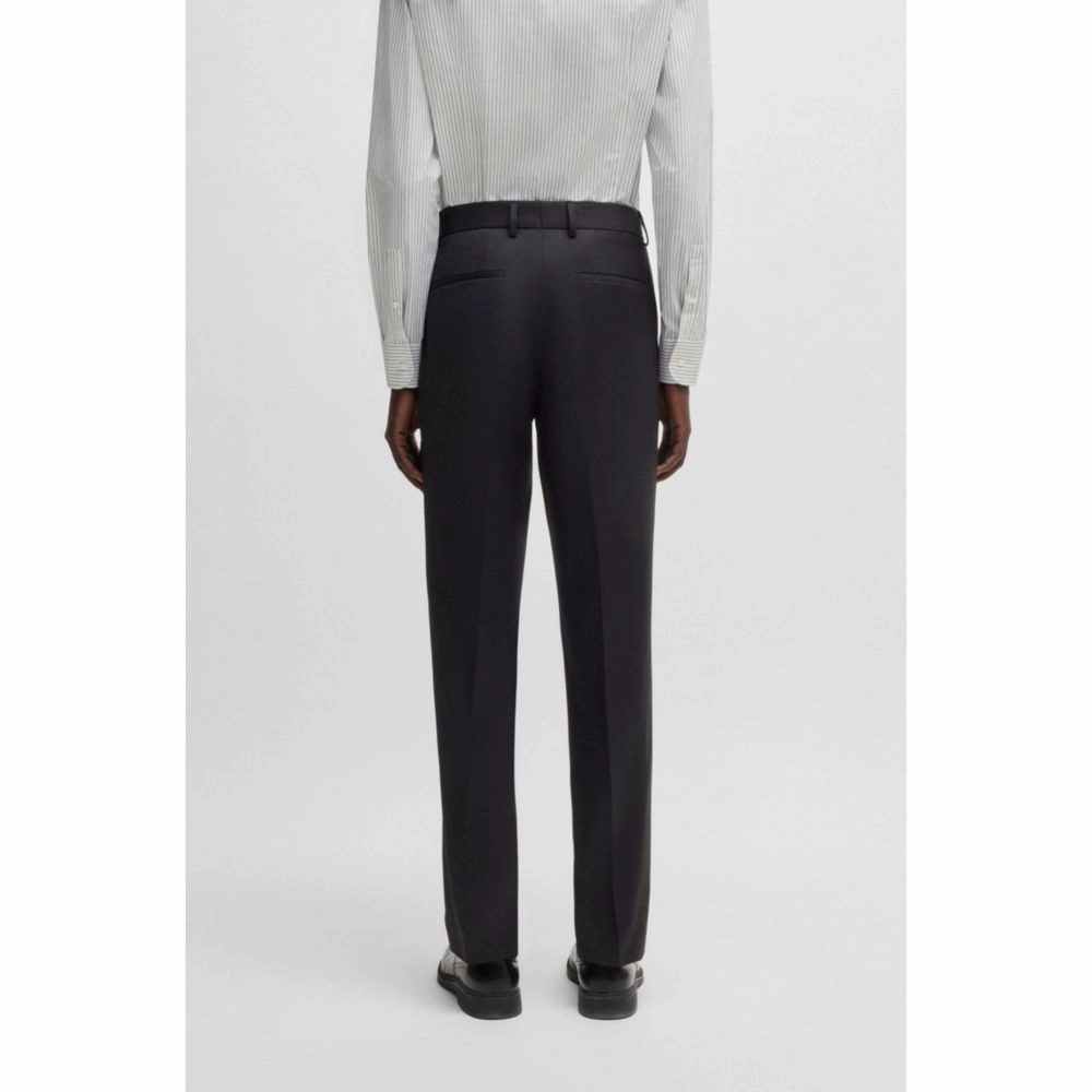 Regular-fit formal pants in virgin wool