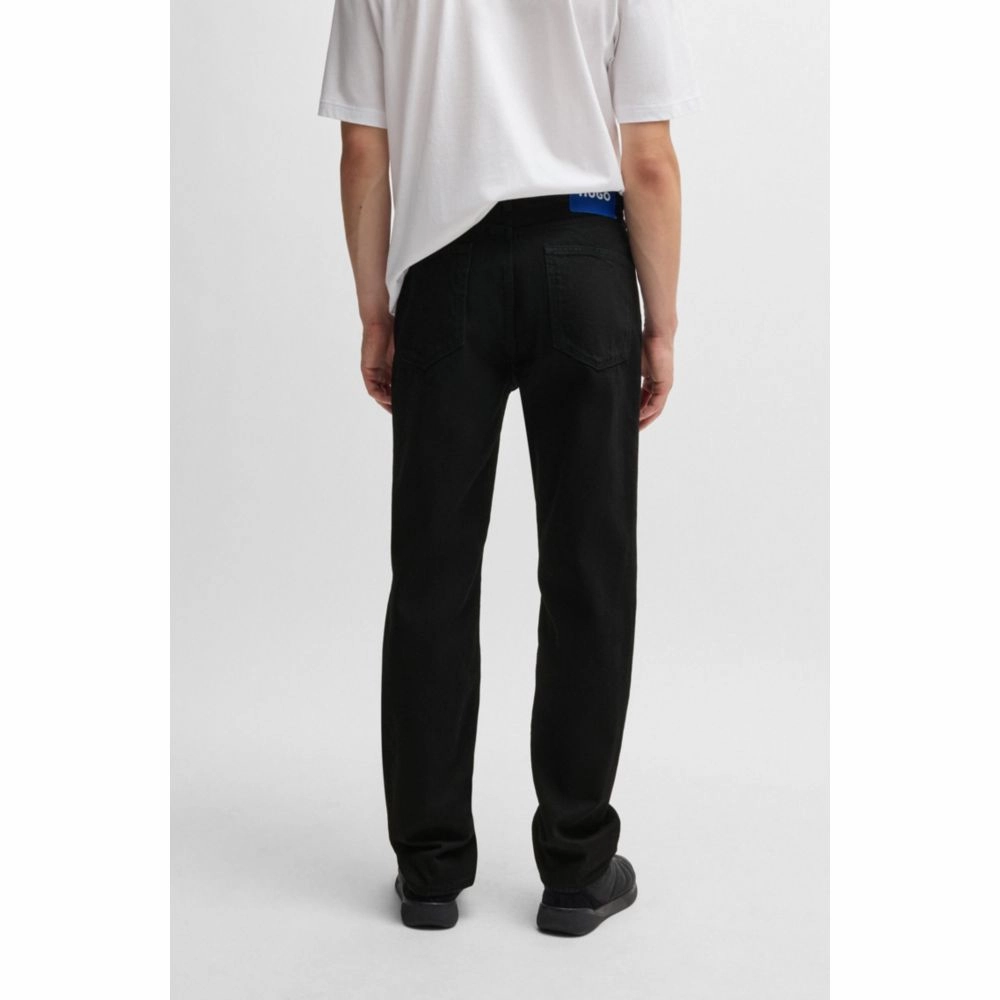 Regular-fit jeans in black rinse-washed denim