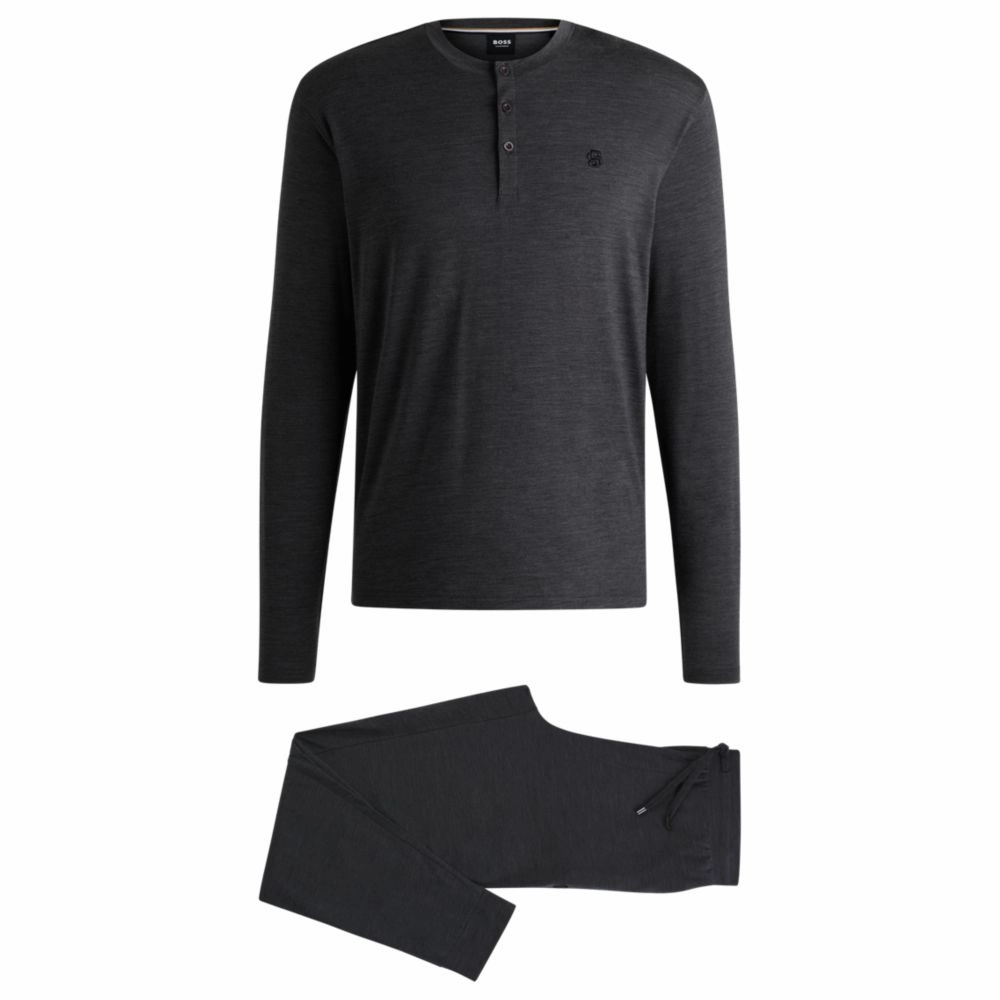 Regular-fit pajamas with embroidered Double B monograms